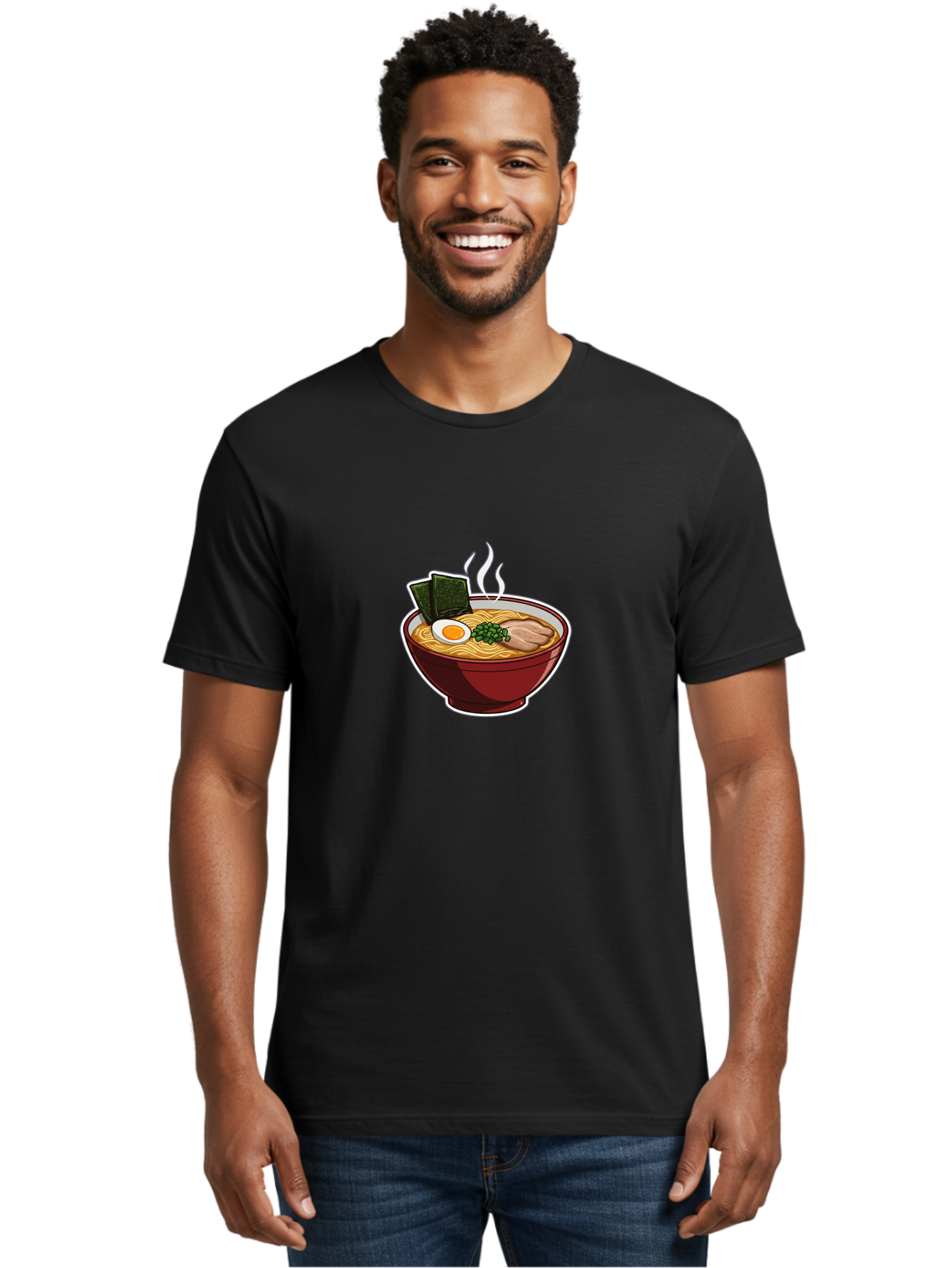 Ramen-15 Men'S Graphic Tee, 100% Cotton, Comfortable Casual Summer Wear, Machine Washable, Steaming Hot Ramen, Japanese Noodle Soup, Boiled Egg, Green Onions, Slices Of Pork, Seaweed, Savory Broth, Asian Cuisine, Comfort Food, Noodle Dishes Bab281 8