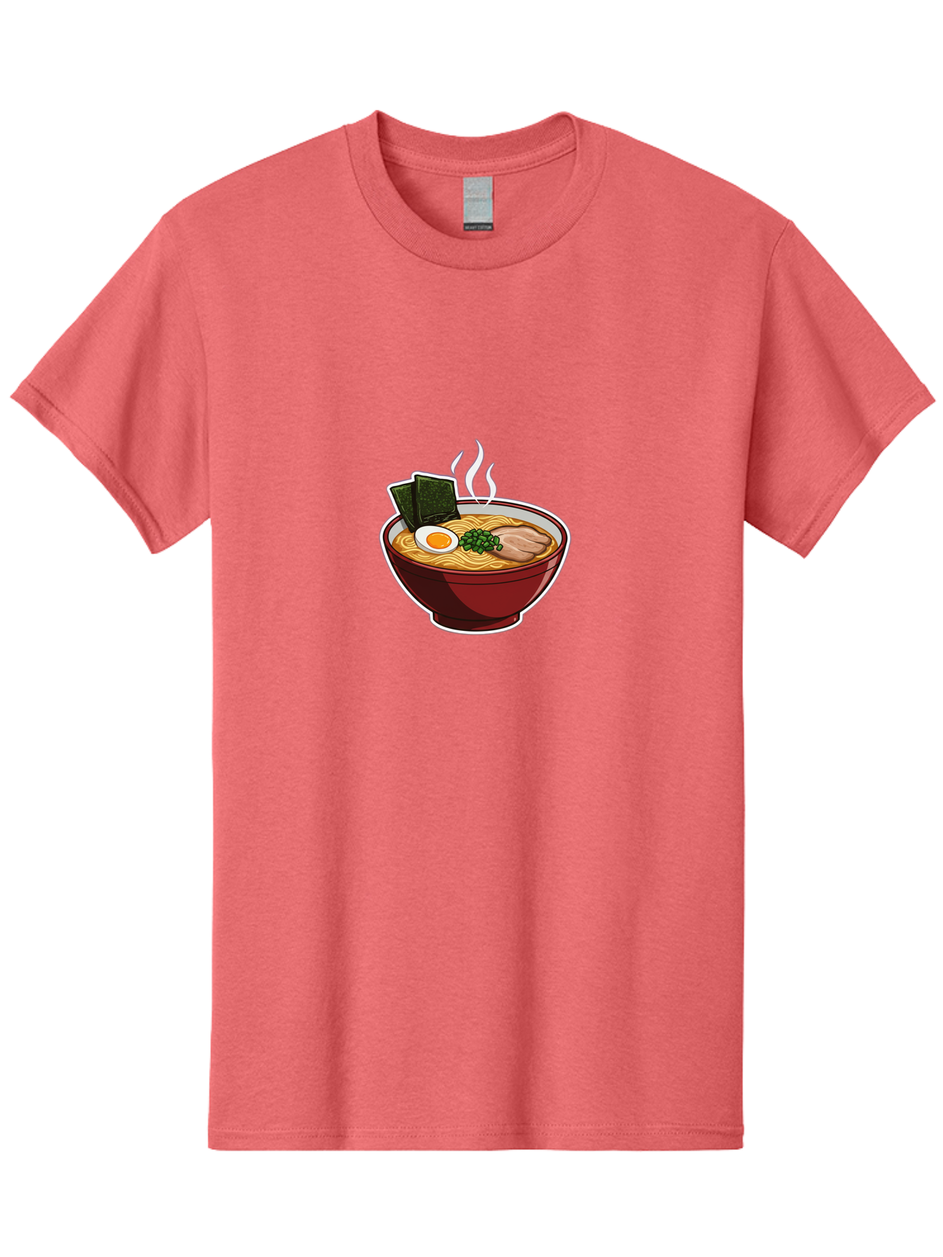Ramen-15 Men'S Graphic Tee, 100% Cotton, Comfortable Casual Summer Wear, Machine Washable, Steaming Hot Ramen, Japanese Noodle Soup, Boiled Egg, Green Onions, Slices Of Pork, Seaweed, Savory Broth, Asian Cuisine, Comfort Food, Noodle Dishes Bab281 15