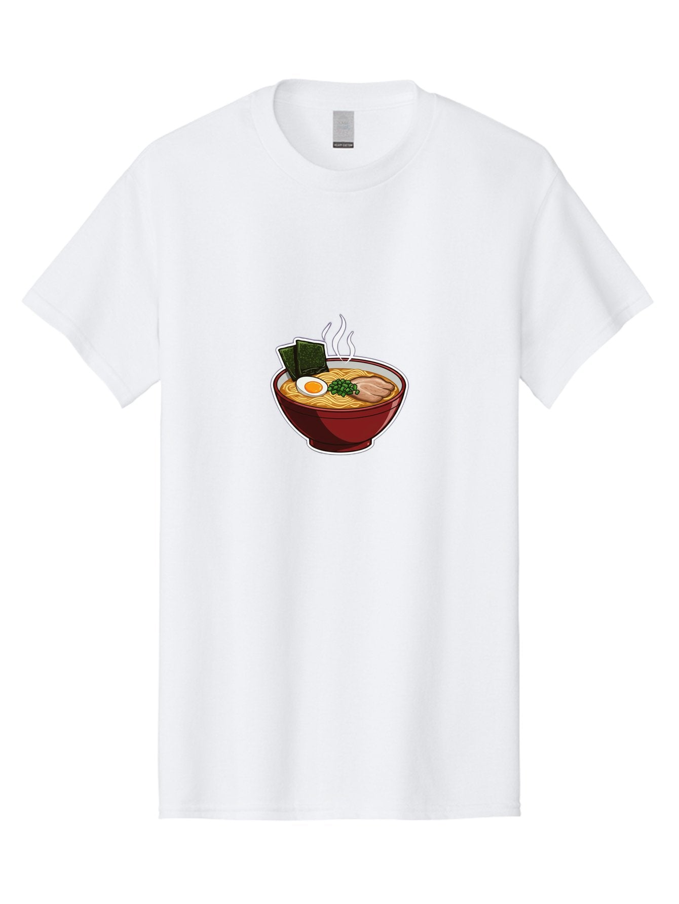 Ramen-15 Men'S Graphic Tee, 100% Cotton, Comfortable Casual Summer Wear, Machine Washable, Steaming Hot Ramen, Japanese Noodle Soup, Boiled Egg, Green Onions, Slices Of Pork, Seaweed, Savory Broth, Asian Cuisine, Comfort Food, Noodle Dishes Bab281 3