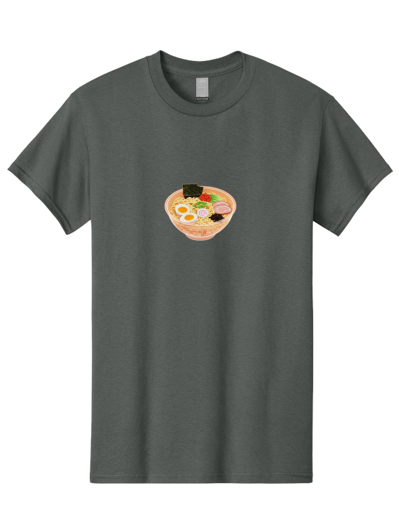 Ramen-2 Men'S Graphic Tee, 100% Cotton, Comfortable Casual Summer Wear, Machine Washable, Steaming Bowl Of Ramen, Noodles, Boiled Egg, Sliced Pork, Green Onions, Seaweed, Red Pepper, Savory Dish, Asian Cuisine, Comfort Food, Delicious Meal, Bab282