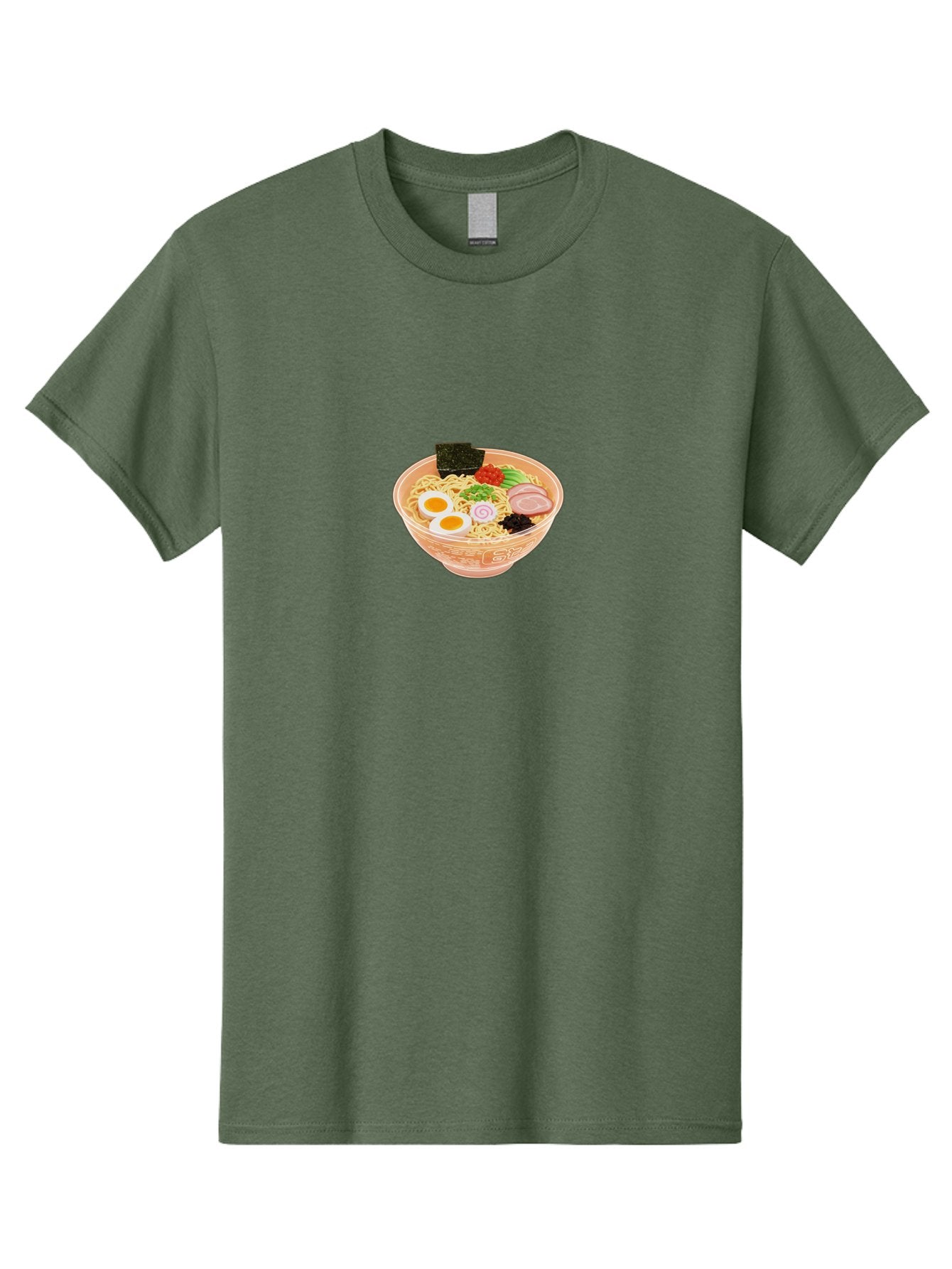 Ramen-2 Men'S Graphic Tee, 100% Cotton, Comfortable Casual Summer Wear, Machine Washable, Steaming Bowl Of Ramen, Noodles, Boiled Egg, Sliced Pork, Green Onions, Seaweed, Red Pepper, Savory Dish, Asian Cuisine, Comfort Food, Delicious Meal, Bab282 12