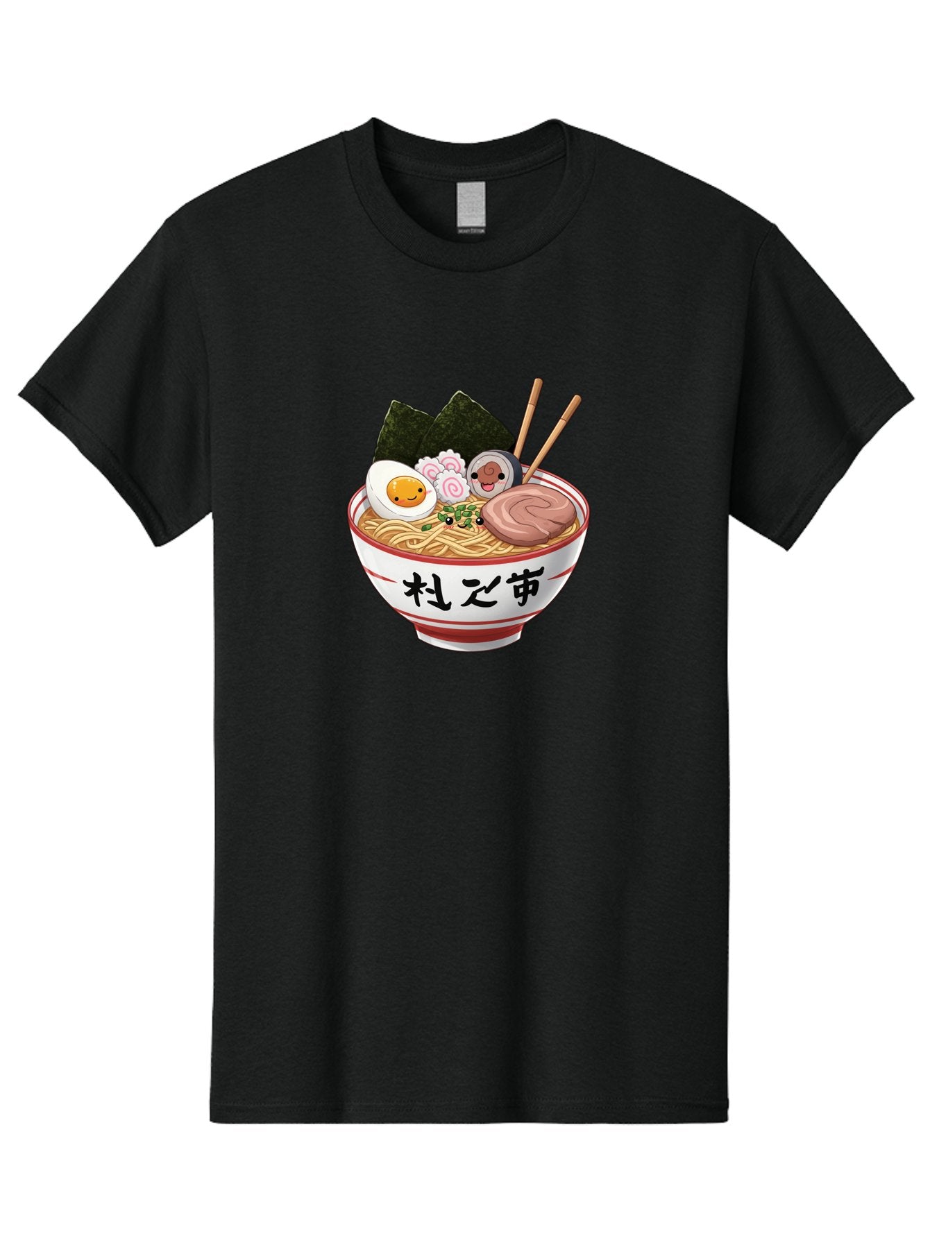 Ramen-4 Men'S Graphic Tee, 100% Cotton, Comfortable Casual Summer Wear, Machine Washable, Steaming Hot Ramen, Delicious Asian Noodle Soup, Appetizing Meal, Japanese Cuisine, Savory Flavors, Tasty Ingredients, Cartoon Style, Cute Food, Noodles, Bab284