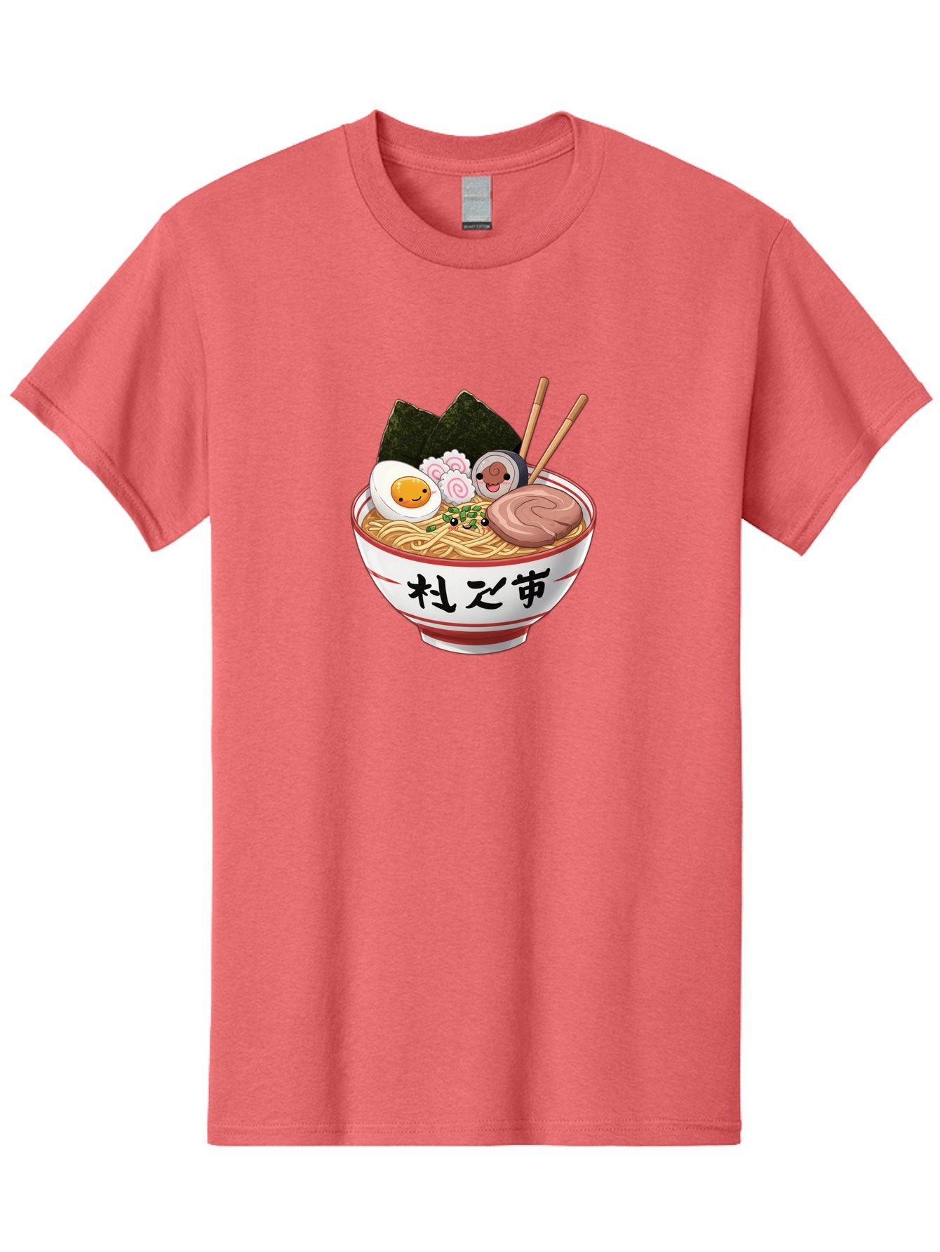 Ramen-4 Men'S Graphic Tee, 100% Cotton, Comfortable Casual Summer Wear, Machine Washable, Steaming Hot Ramen, Delicious Asian Noodle Soup, Appetizing Meal, Japanese Cuisine, Savory Flavors, Tasty Ingredients, Cartoon Style, Cute Food, Noodles, Bab284 8