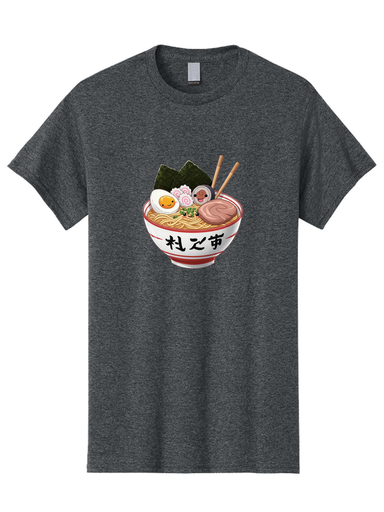 Ramen-4 Men'S Graphic Tee, 100% Cotton, Comfortable Casual Summer Wear, Machine Washable, Steaming Hot Ramen, Delicious Asian Noodle Soup, Appetizing Meal, Japanese Cuisine, Savory Flavors, Tasty Ingredients, Cartoon Style, Cute Food, Noodles, Bab284