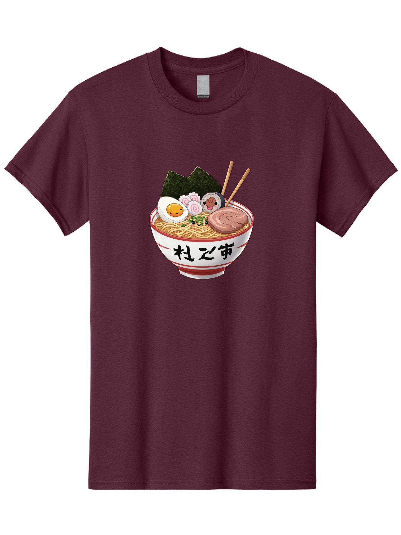 Ramen-4 Men'S Graphic Tee, 100% Cotton, Comfortable Casual Summer Wear, Machine Washable, Steaming Hot Ramen, Delicious Asian Noodle Soup, Appetizing Meal, Japanese Cuisine, Savory Flavors, Tasty Ingredients, Cartoon Style, Cute Food, Noodles, Bab284 9