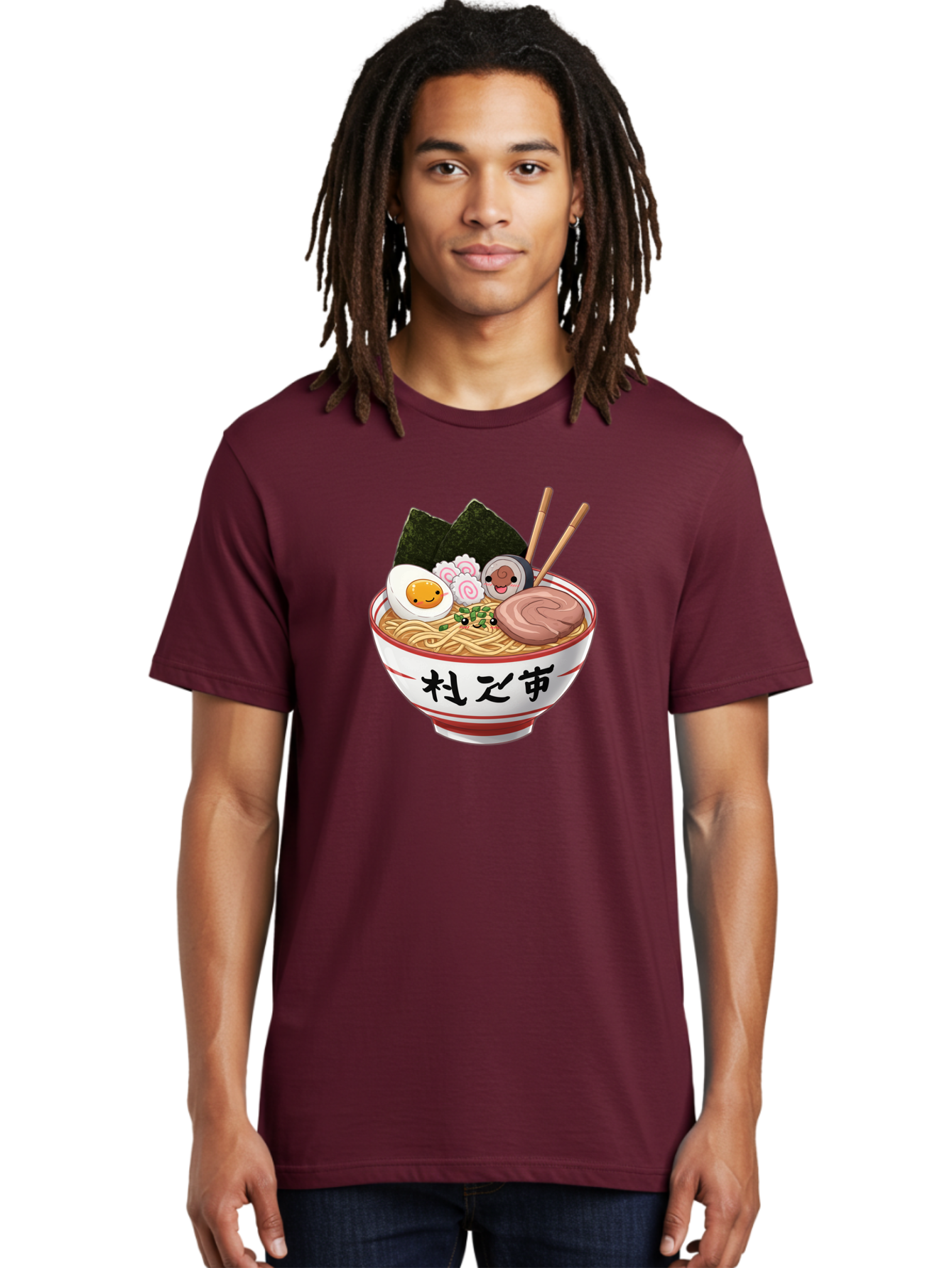 Ramen-4 Men'S Graphic Tee, 100% Cotton, Comfortable Casual Summer Wear, Machine Washable, Steaming Hot Ramen, Delicious Asian Noodle Soup, Appetizing Meal, Japanese Cuisine, Savory Flavors, Tasty Ingredients, Cartoon Style, Cute Food, Noodles, Bab284 10