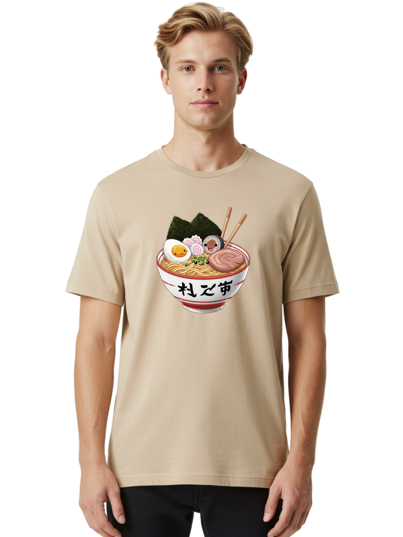 Ramen-4 Men'S Graphic Tee, 100% Cotton, Comfortable Casual Summer Wear, Machine Washable, Steaming Hot Ramen, Delicious Asian Noodle Soup, Appetizing Meal, Japanese Cuisine, Savory Flavors, Tasty Ingredients, Cartoon Style, Cute Food, Noodles, Bab284 28