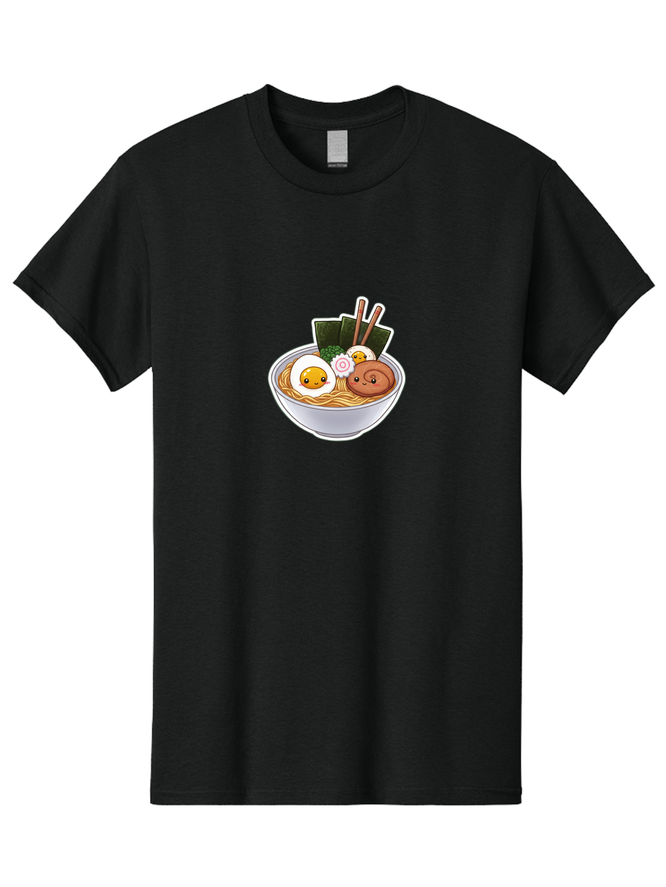 Ramen-5 Men'S Graphic Tee, 100% Cotton, Comfortable Casual Summer Wear, Machine Washable, Ramen Noodles, Cartoon Egg, Boiled Egg, Smiling Egg, Seaweed, Chopsticks, Cartoon Ramen, Japanese Food, Animated Meal, Noodle Soup Bab285 13