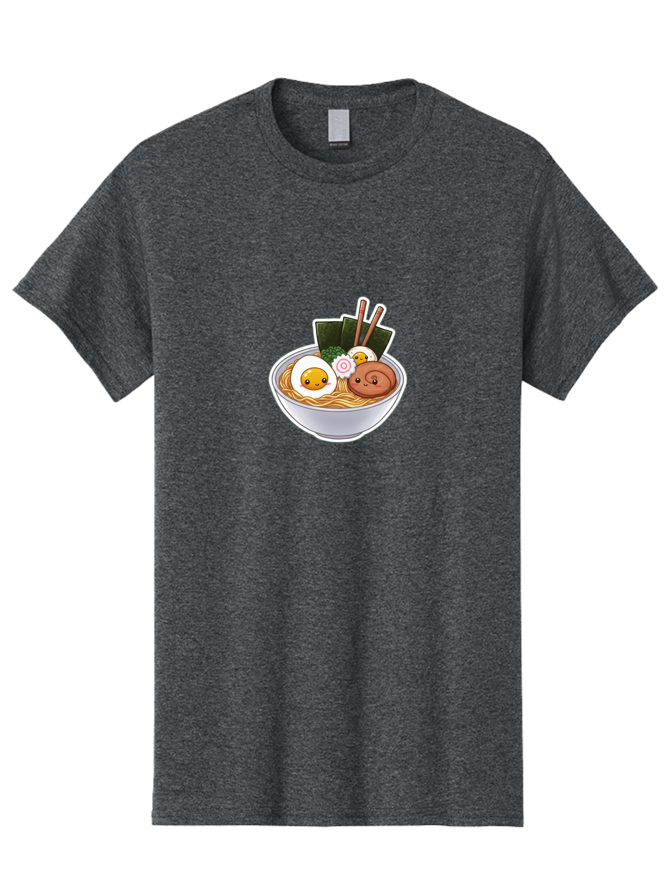 Ramen-5 Men'S Graphic Tee, 100% Cotton, Comfortable Casual Summer Wear, Machine Washable, Ramen Noodles, Cartoon Egg, Boiled Egg, Smiling Egg, Seaweed, Chopsticks, Cartoon Ramen, Japanese Food, Animated Meal, Noodle Soup Bab285 5