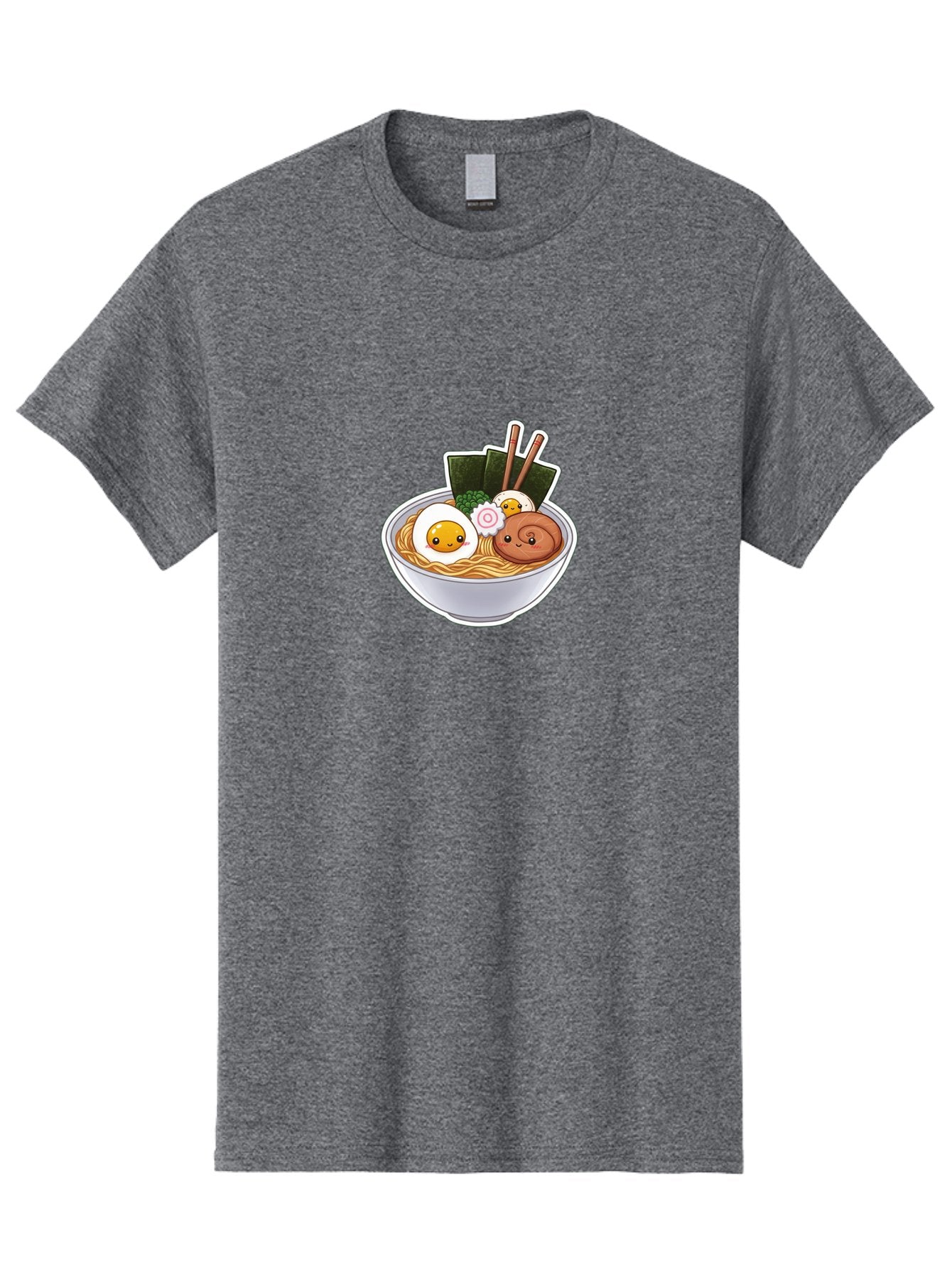 Ramen-5 Men'S Graphic Tee, 100% Cotton, Comfortable Casual Summer Wear, Machine Washable, Ramen Noodles, Cartoon Egg, Boiled Egg, Smiling Egg, Seaweed, Chopsticks, Cartoon Ramen, Japanese Food, Animated Meal, Noodle Soup Bab285 13