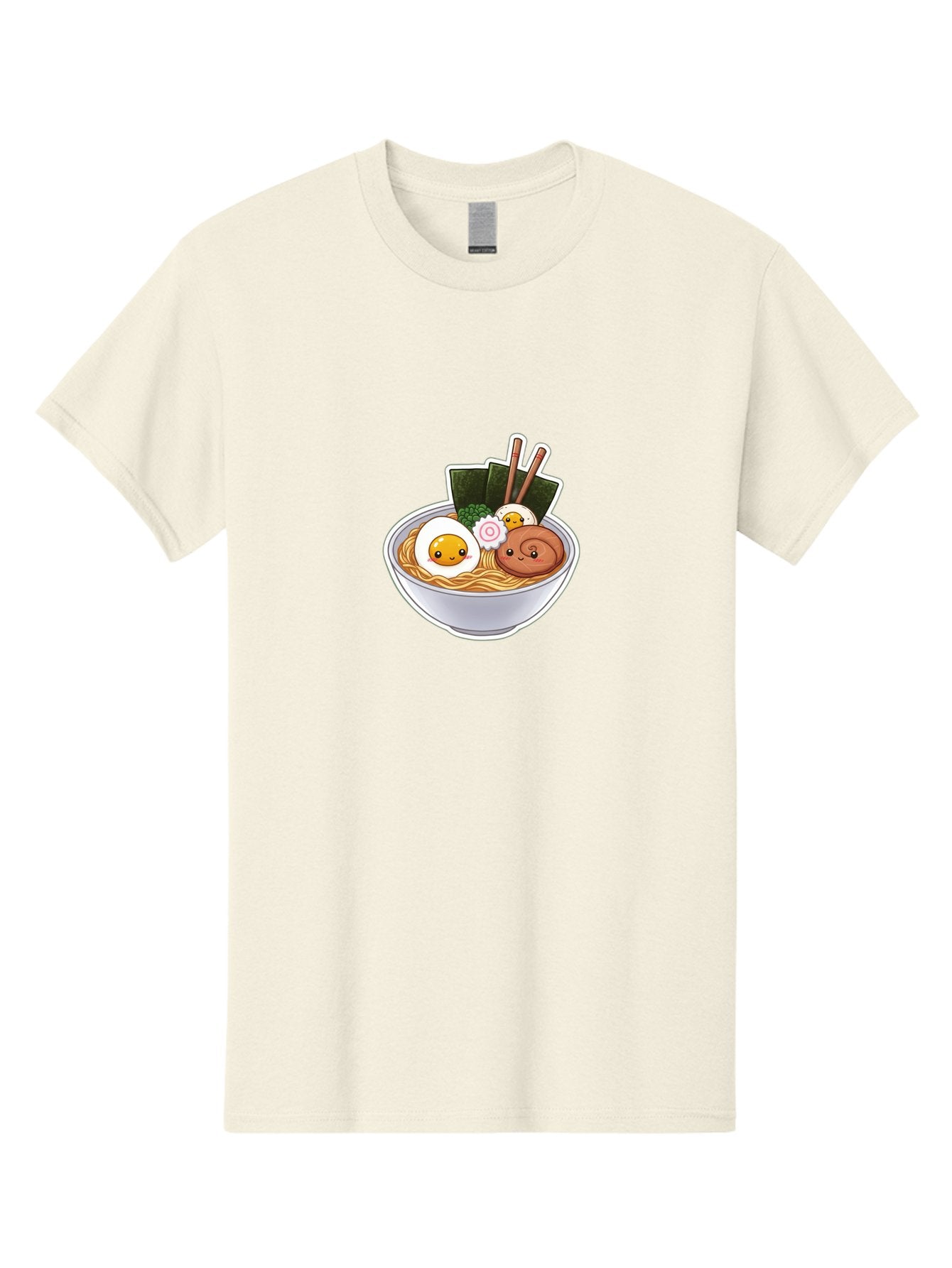 Ramen-5 Men'S Graphic Tee, 100% Cotton, Comfortable Casual Summer Wear, Machine Washable, Ramen Noodles, Cartoon Egg, Boiled Egg, Smiling Egg, Seaweed, Chopsticks, Cartoon Ramen, Japanese Food, Animated Meal, Noodle Soup Bab285 8