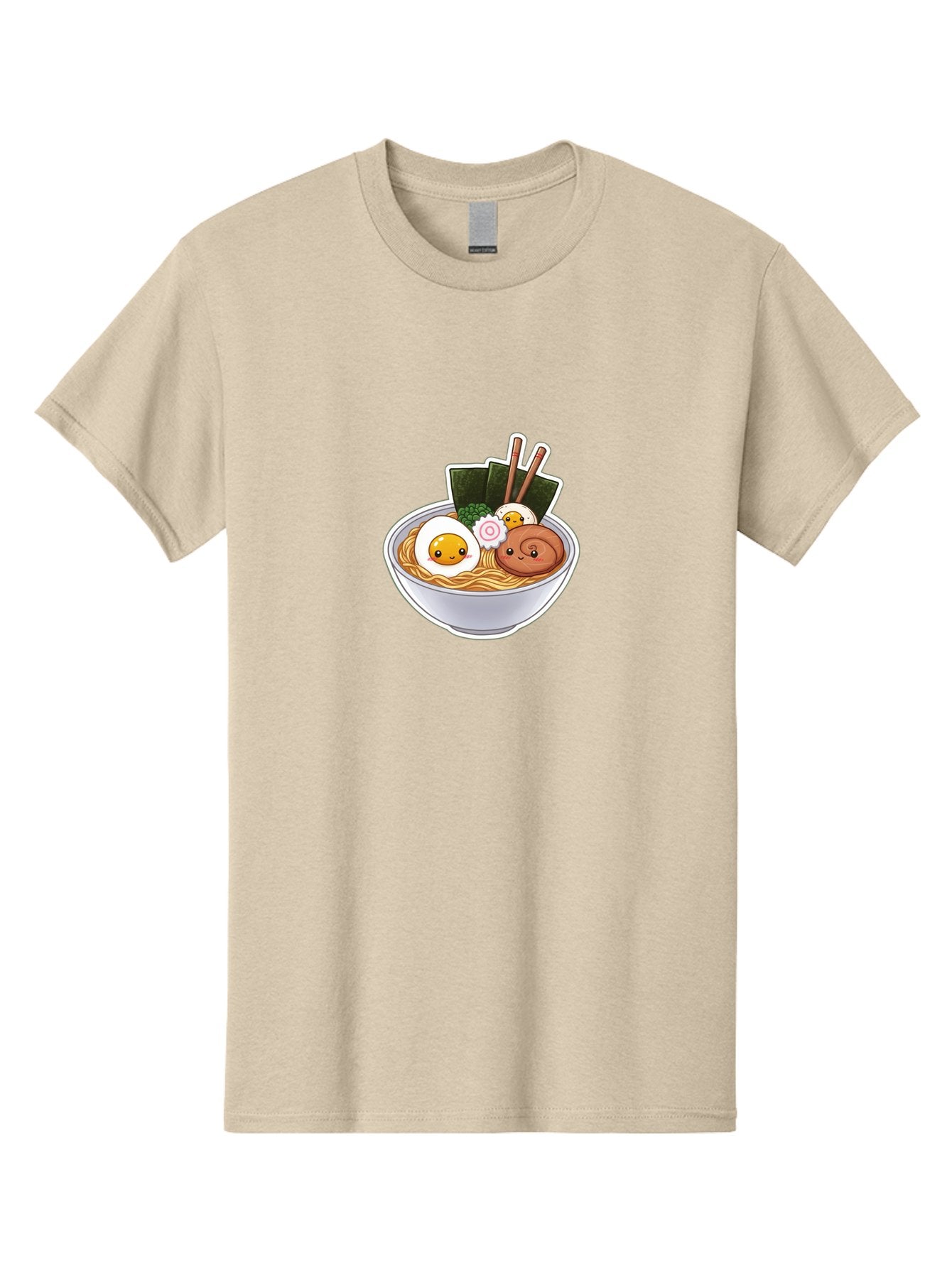 Ramen-5 Men'S Graphic Tee, 100% Cotton, Comfortable Casual Summer Wear, Machine Washable, Ramen Noodles, Cartoon Egg, Boiled Egg, Smiling Egg, Seaweed, Chopsticks, Cartoon Ramen, Japanese Food, Animated Meal, Noodle Soup Bab285 9