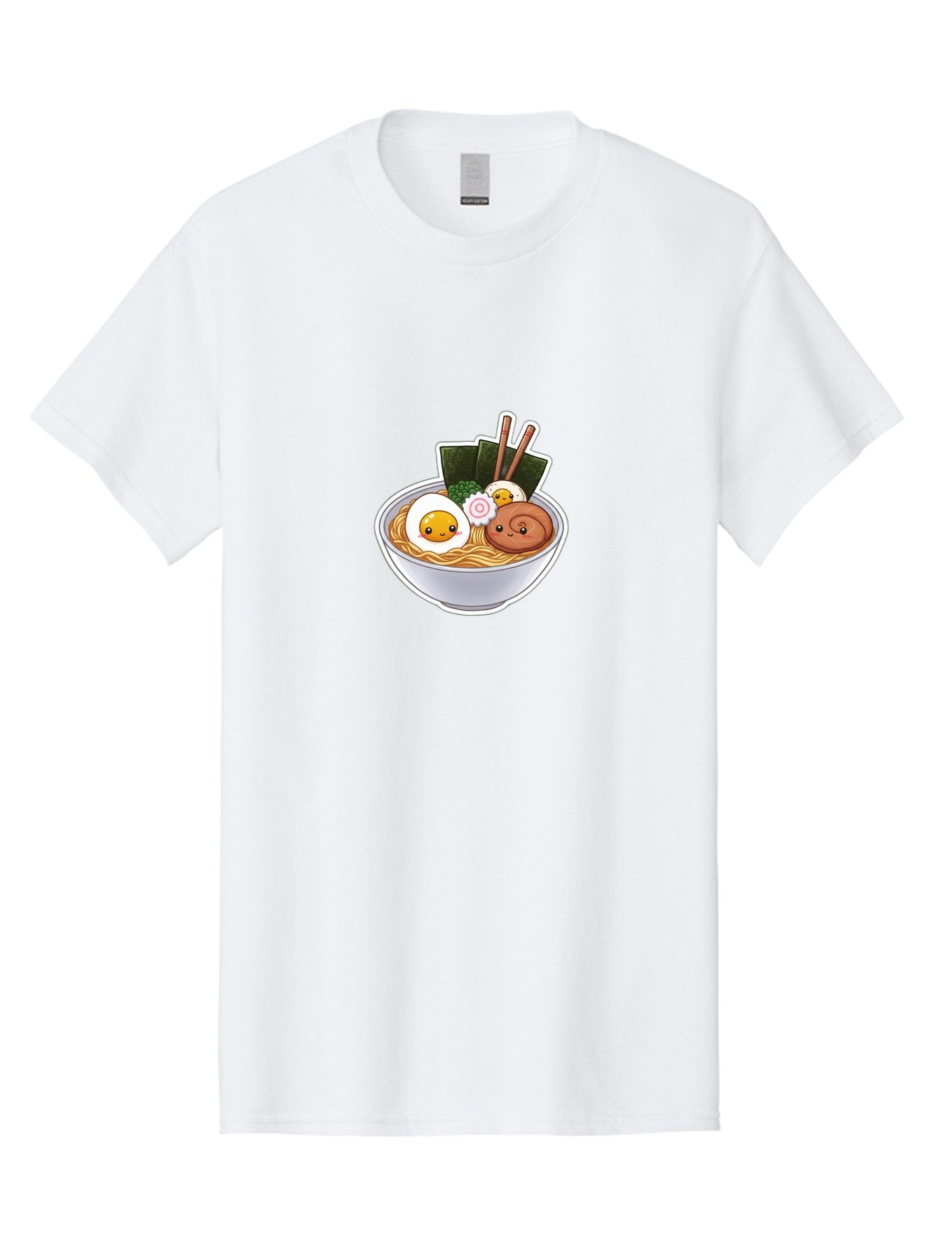 Ramen-5 Men'S Graphic Tee, 100% Cotton, Comfortable Casual Summer Wear, Machine Washable, Ramen Noodles, Cartoon Egg, Boiled Egg, Smiling Egg, Seaweed, Chopsticks, Cartoon Ramen, Japanese Food, Animated Meal, Noodle Soup Bab285 15