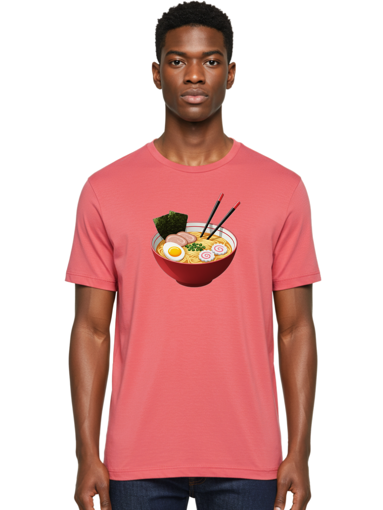 Ramen-6 Men'S Graphic Tee, 100% Cotton, Comfortable Casual Summer Wear, Machine Washable, Steaming Hot Ramen, Japanese Cuisine, Noodle Soup, Boiled Egg, Sliced Pork, Green Onions, Seaweed, Chopsticks, Savory Broth, Comforting Meal, Bab286 8