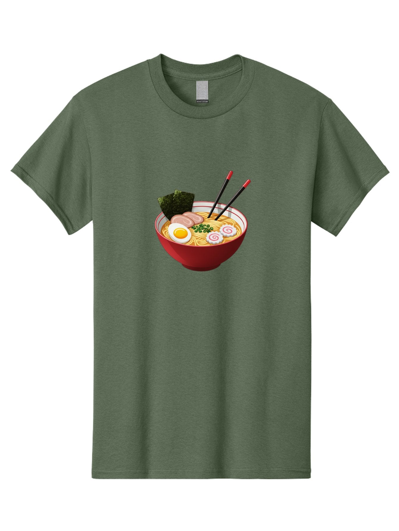 Ramen-6 Men'S Graphic Tee, 100% Cotton, Comfortable Casual Summer Wear, Machine Washable, Steaming Hot Ramen, Japanese Cuisine, Noodle Soup, Boiled Egg, Sliced Pork, Green Onions, Seaweed, Chopsticks, Savory Broth, Comforting Meal, Bab286 15