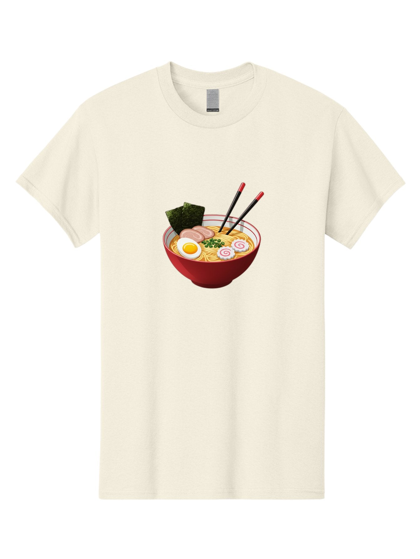 Ramen-6 Men'S Graphic Tee, 100% Cotton, Comfortable Casual Summer Wear, Machine Washable, Steaming Hot Ramen, Japanese Cuisine, Noodle Soup, Boiled Egg, Sliced Pork, Green Onions, Seaweed, Chopsticks, Savory Broth, Comforting Meal, Bab286 5