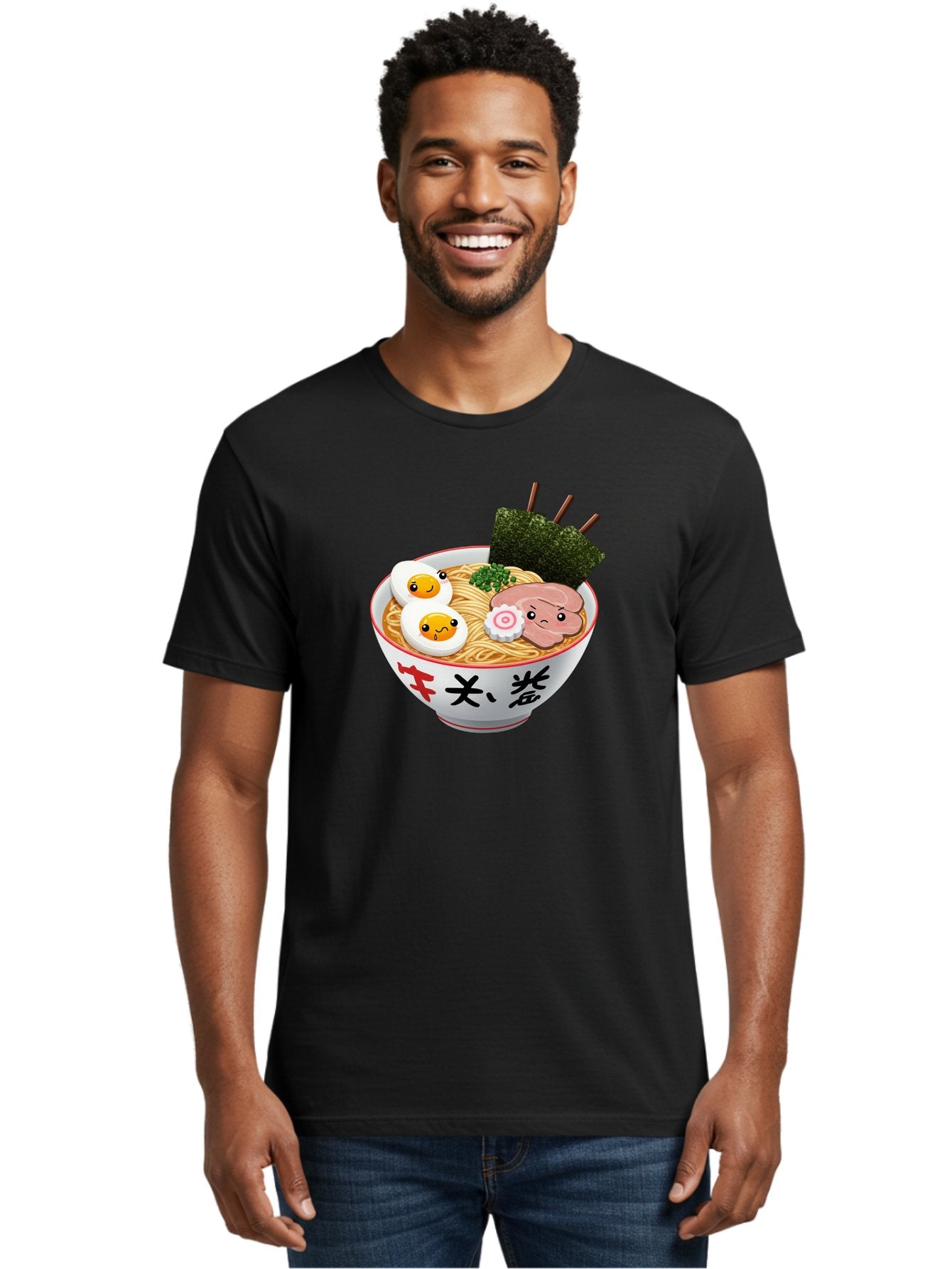 Ramen-7 Men'S Graphic Tee, 100% Cotton, Comfortable Casual Summer Wear, Machine Washable, Steaming Hot Ramen, Boiled Egg, Sliced Pork, Green Onions, Fish Cake, Seaweed, Asian Cuisine, Noodle Soup, Savory Flavors, Japanese Food Bab287 17