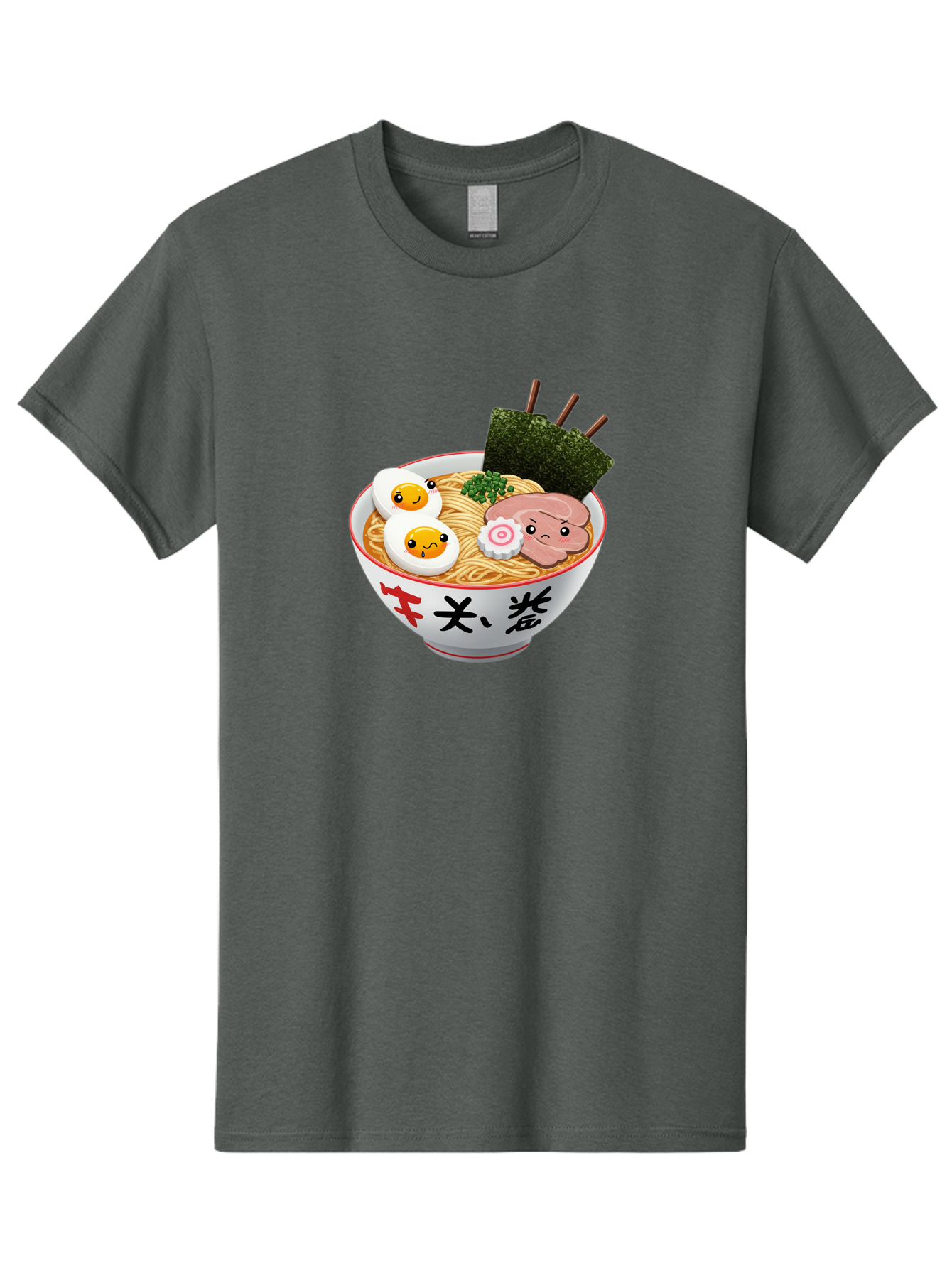 Ramen-7 Men'S Graphic Tee, 100% Cotton, Comfortable Casual Summer Wear, Machine Washable, Steaming Hot Ramen, Boiled Egg, Sliced Pork, Green Onions, Fish Cake, Seaweed, Asian Cuisine, Noodle Soup, Savory Flavors, Japanese Food Bab287 7