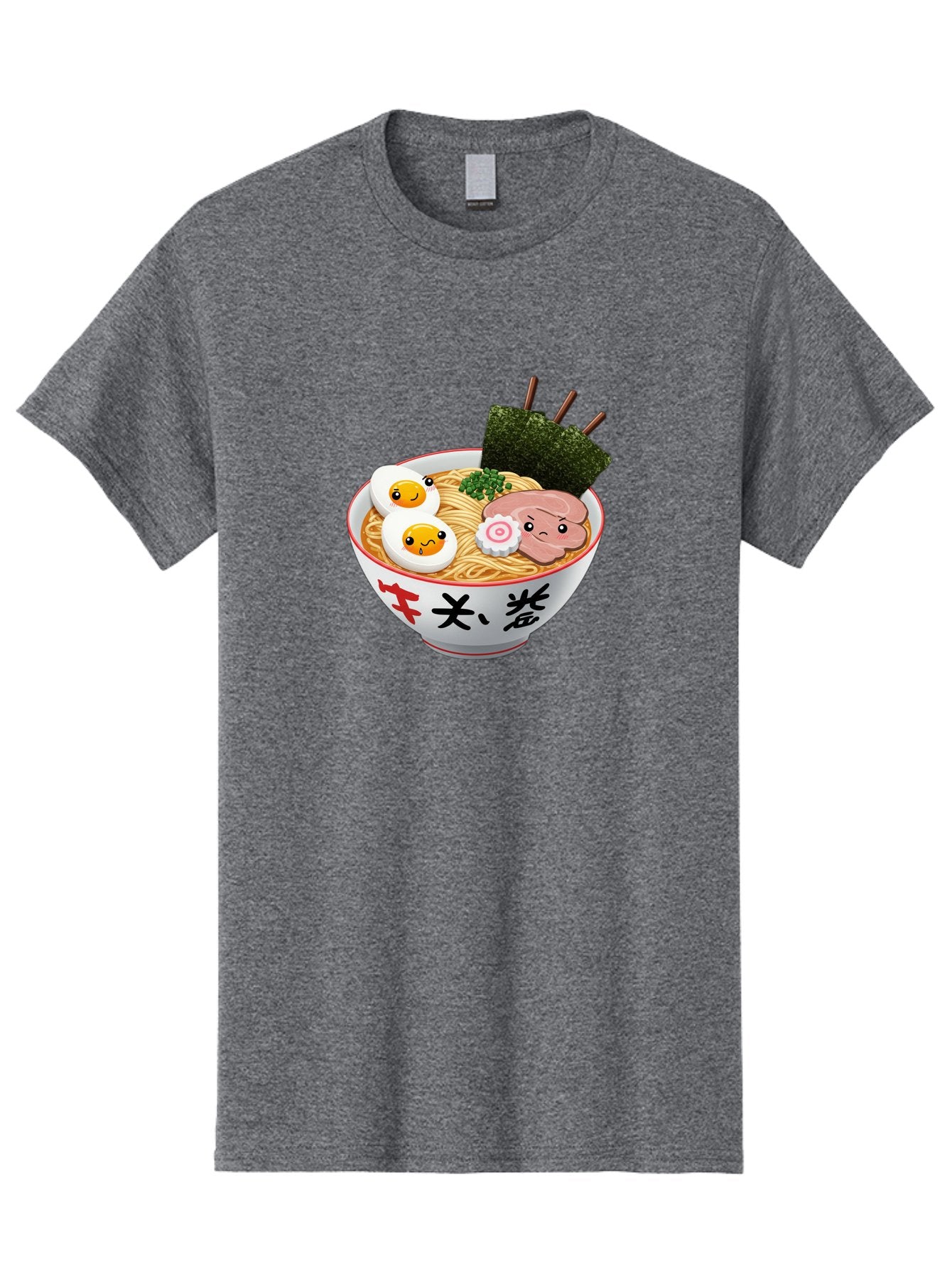 Ramen-7 Men'S Graphic Tee, 100% Cotton, Comfortable Casual Summer Wear, Machine Washable, Steaming Hot Ramen, Boiled Egg, Sliced Pork, Green Onions, Fish Cake, Seaweed, Asian Cuisine, Noodle Soup, Savory Flavors, Japanese Food Bab287 6