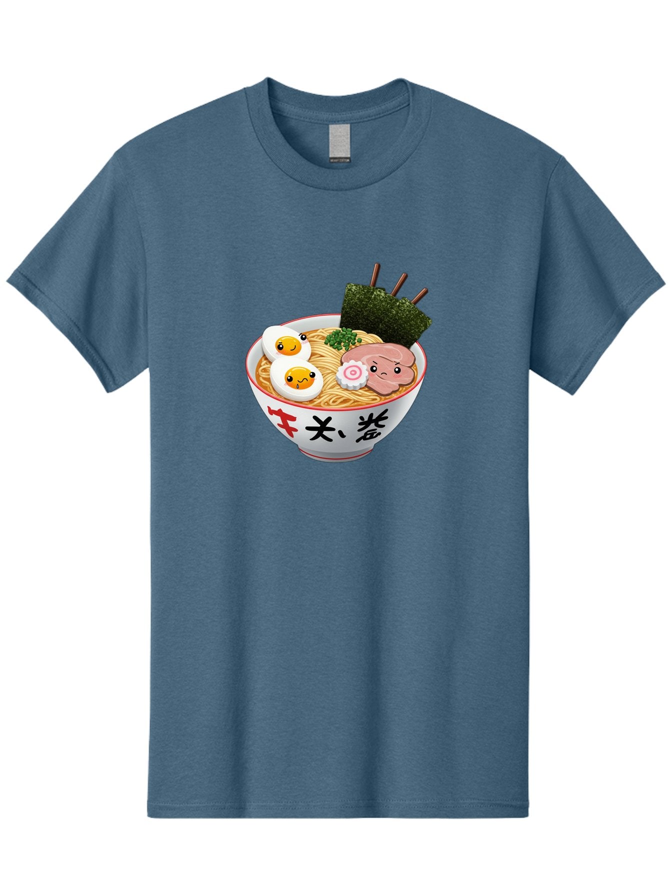 Ramen-7 Men'S Graphic Tee, 100% Cotton, Comfortable Casual Summer Wear, Machine Washable, Steaming Hot Ramen, Boiled Egg, Sliced Pork, Green Onions, Fish Cake, Seaweed, Asian Cuisine, Noodle Soup, Savory Flavors, Japanese Food Bab287 4