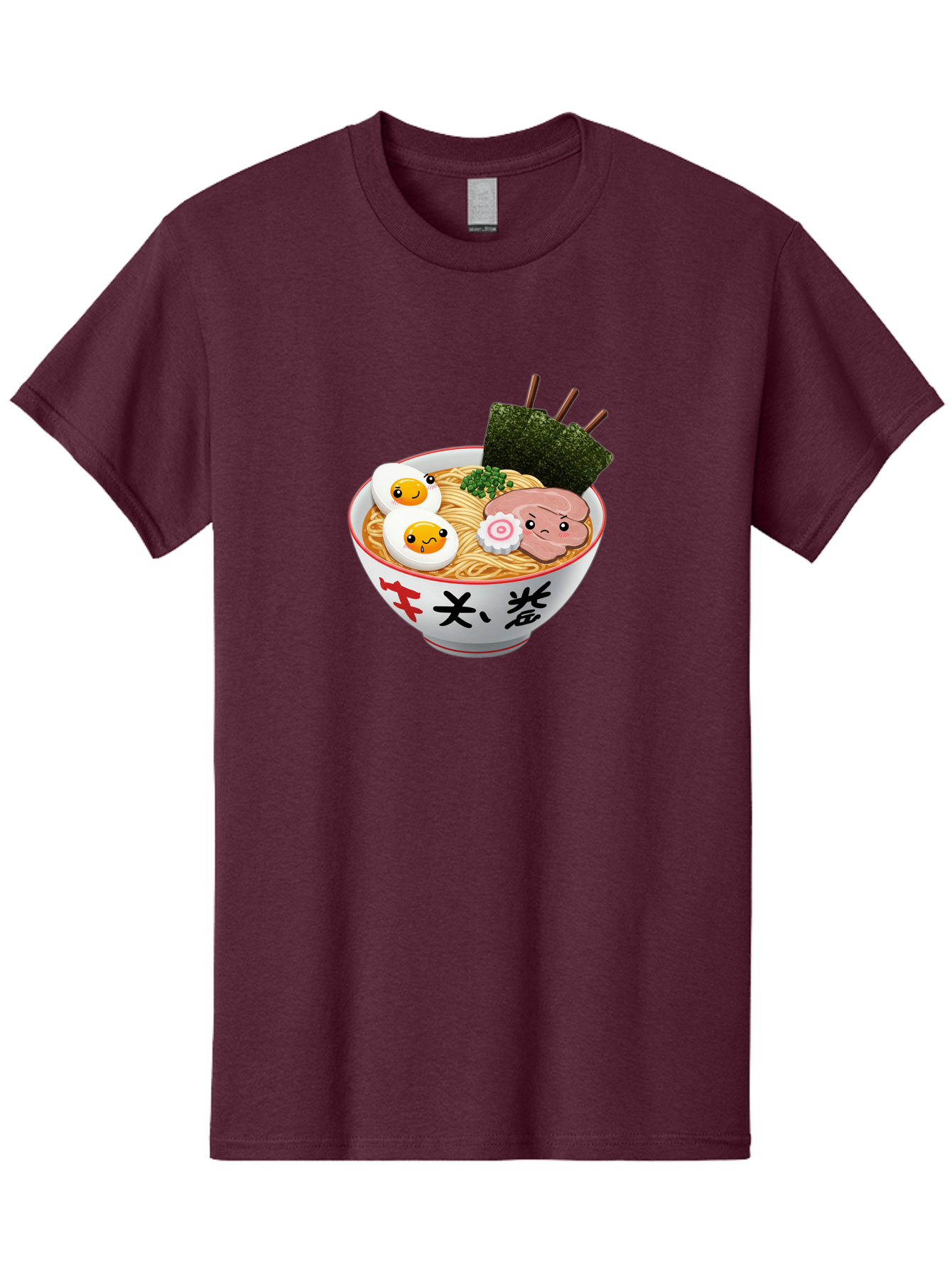 Ramen-7 Men'S Graphic Tee, 100% Cotton, Comfortable Casual Summer Wear, Machine Washable, Steaming Hot Ramen, Boiled Egg, Sliced Pork, Green Onions, Fish Cake, Seaweed, Asian Cuisine, Noodle Soup, Savory Flavors, Japanese Food Bab287 3
