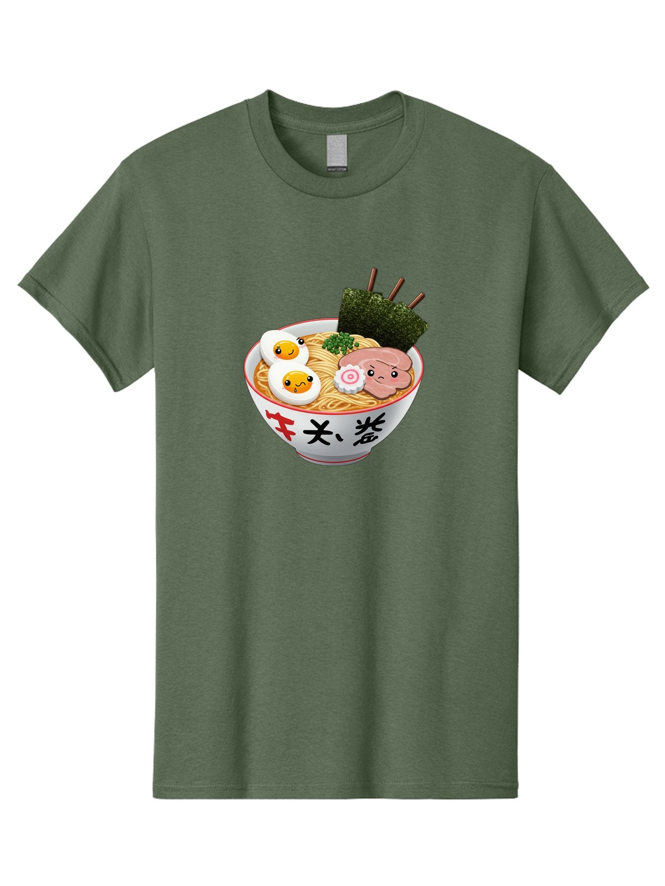 Ramen-7 Men'S Graphic Tee, 100% Cotton, Comfortable Casual Summer Wear, Machine Washable, Steaming Hot Ramen, Boiled Egg, Sliced Pork, Green Onions, Fish Cake, Seaweed, Asian Cuisine, Noodle Soup, Savory Flavors, Japanese Food Bab287 15