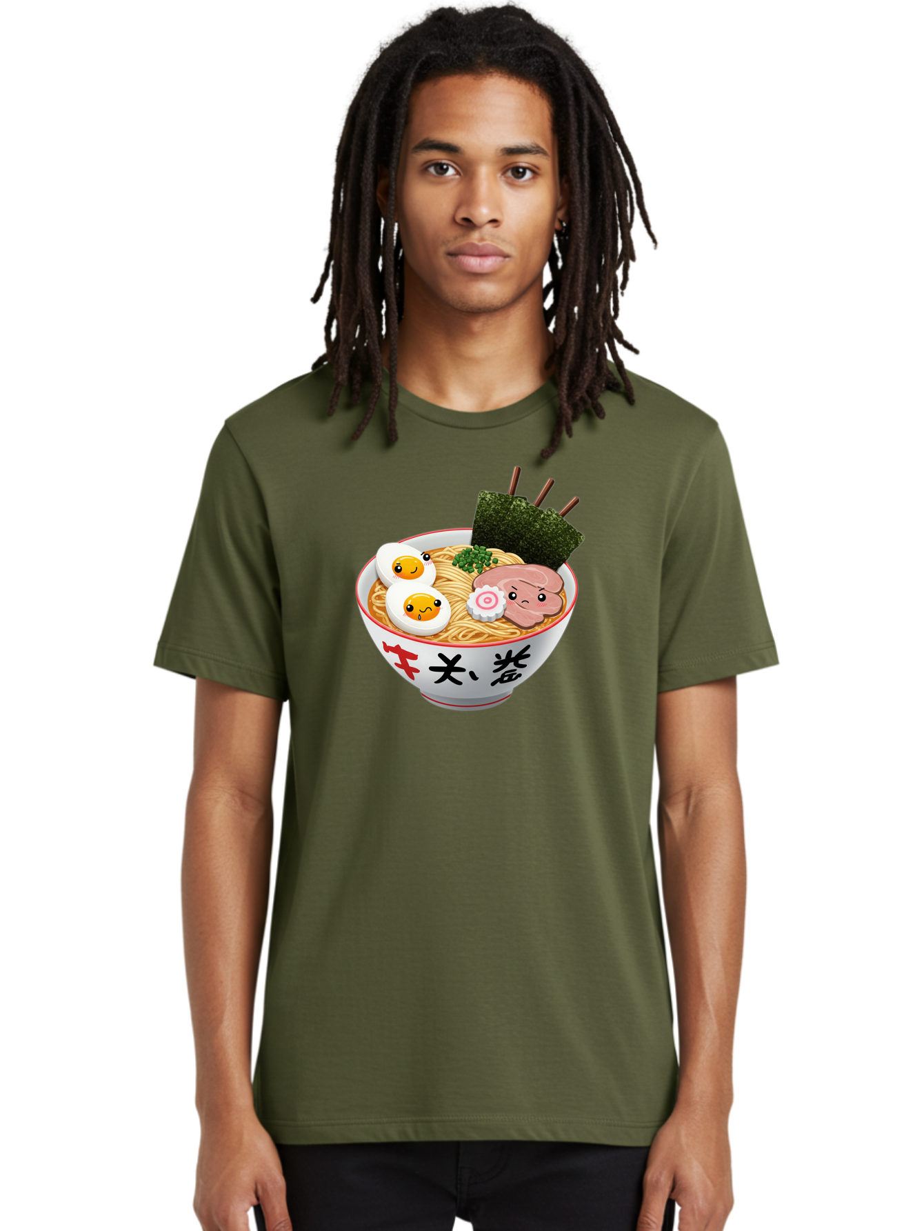 Ramen-7 Men'S Graphic Tee, 100% Cotton, Comfortable Casual Summer Wear, Machine Washable, Steaming Hot Ramen, Boiled Egg, Sliced Pork, Green Onions, Fish Cake, Seaweed, Asian Cuisine, Noodle Soup, Savory Flavors, Japanese Food Bab287