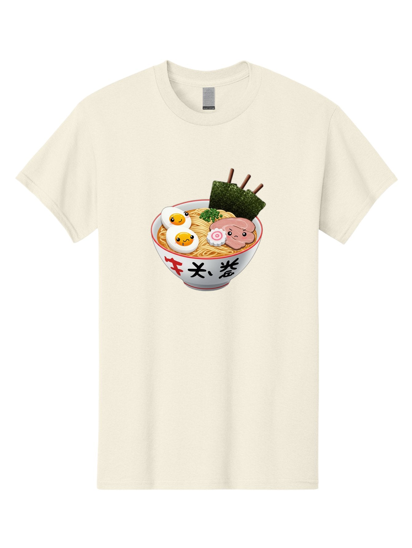 Ramen-7 Men'S Graphic Tee, 100% Cotton, Comfortable Casual Summer Wear, Machine Washable, Steaming Hot Ramen, Boiled Egg, Sliced Pork, Green Onions, Fish Cake, Seaweed, Asian Cuisine, Noodle Soup, Savory Flavors, Japanese Food Bab287
