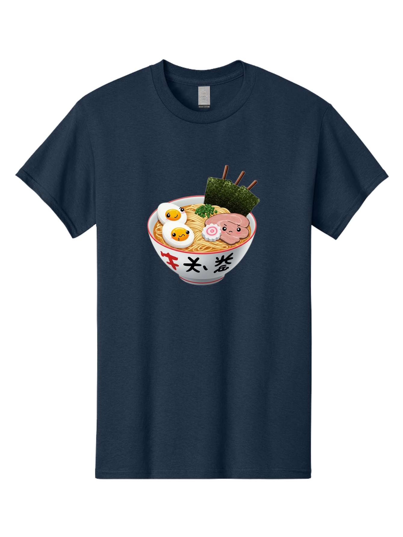 Ramen-7 Men'S Graphic Tee, 100% Cotton, Comfortable Casual Summer Wear, Machine Washable, Steaming Hot Ramen, Boiled Egg, Sliced Pork, Green Onions, Fish Cake, Seaweed, Asian Cuisine, Noodle Soup, Savory Flavors, Japanese Food Bab287 5