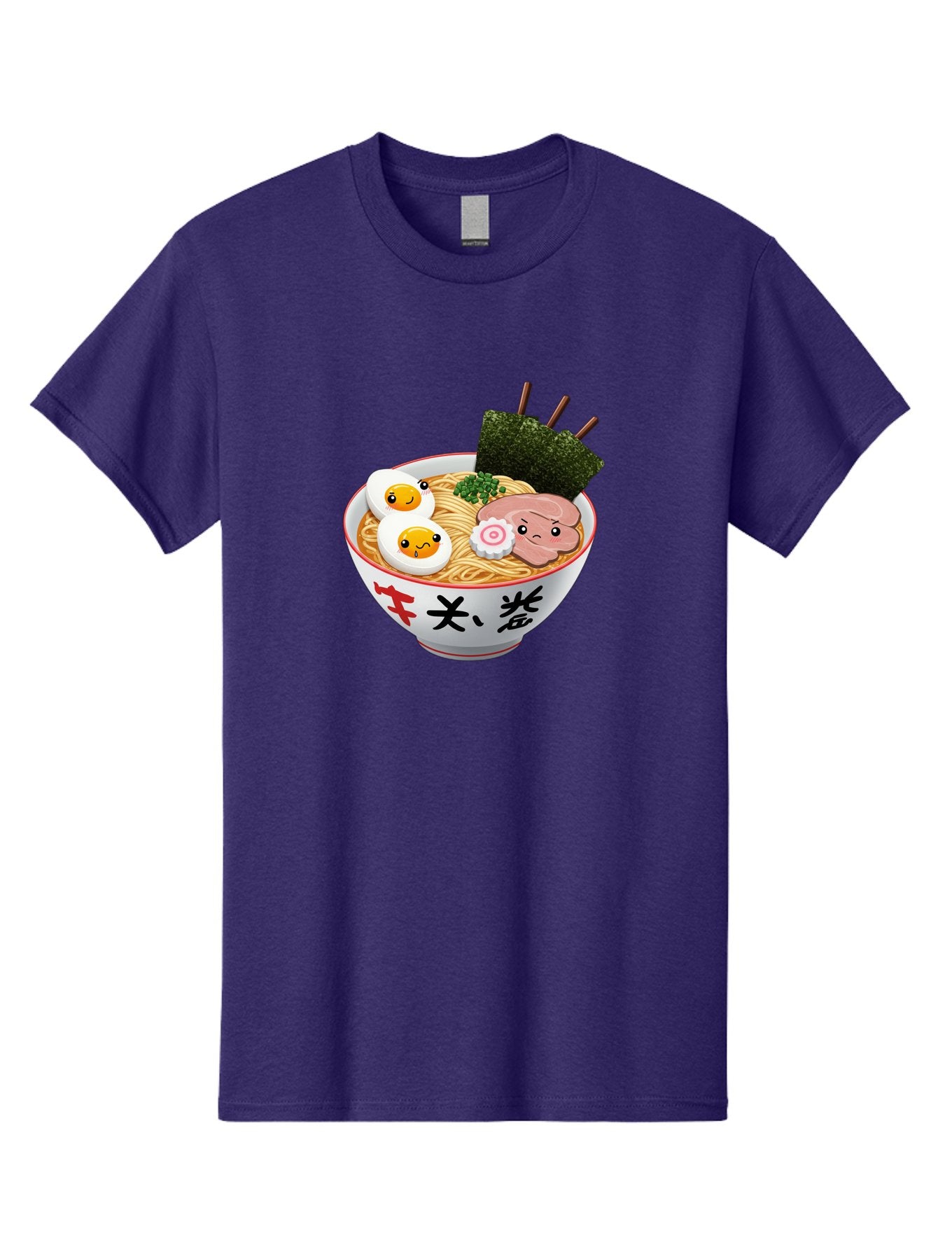 Ramen-7 Men'S Graphic Tee, 100% Cotton, Comfortable Casual Summer Wear, Machine Washable, Steaming Hot Ramen, Boiled Egg, Sliced Pork, Green Onions, Fish Cake, Seaweed, Asian Cuisine, Noodle Soup, Savory Flavors, Japanese Food Bab287 5