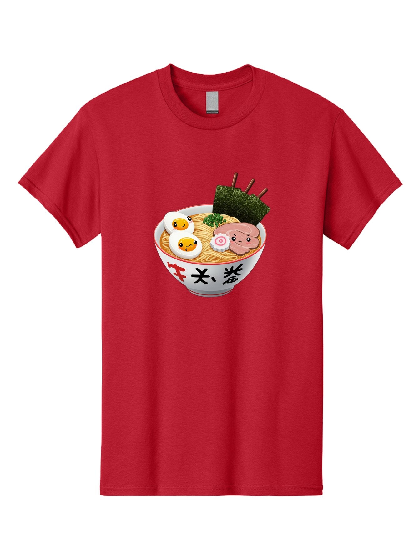 Ramen-7 Men'S Graphic Tee, 100% Cotton, Comfortable Casual Summer Wear, Machine Washable, Steaming Hot Ramen, Boiled Egg, Sliced Pork, Green Onions, Fish Cake, Seaweed, Asian Cuisine, Noodle Soup, Savory Flavors, Japanese Food Bab287 8