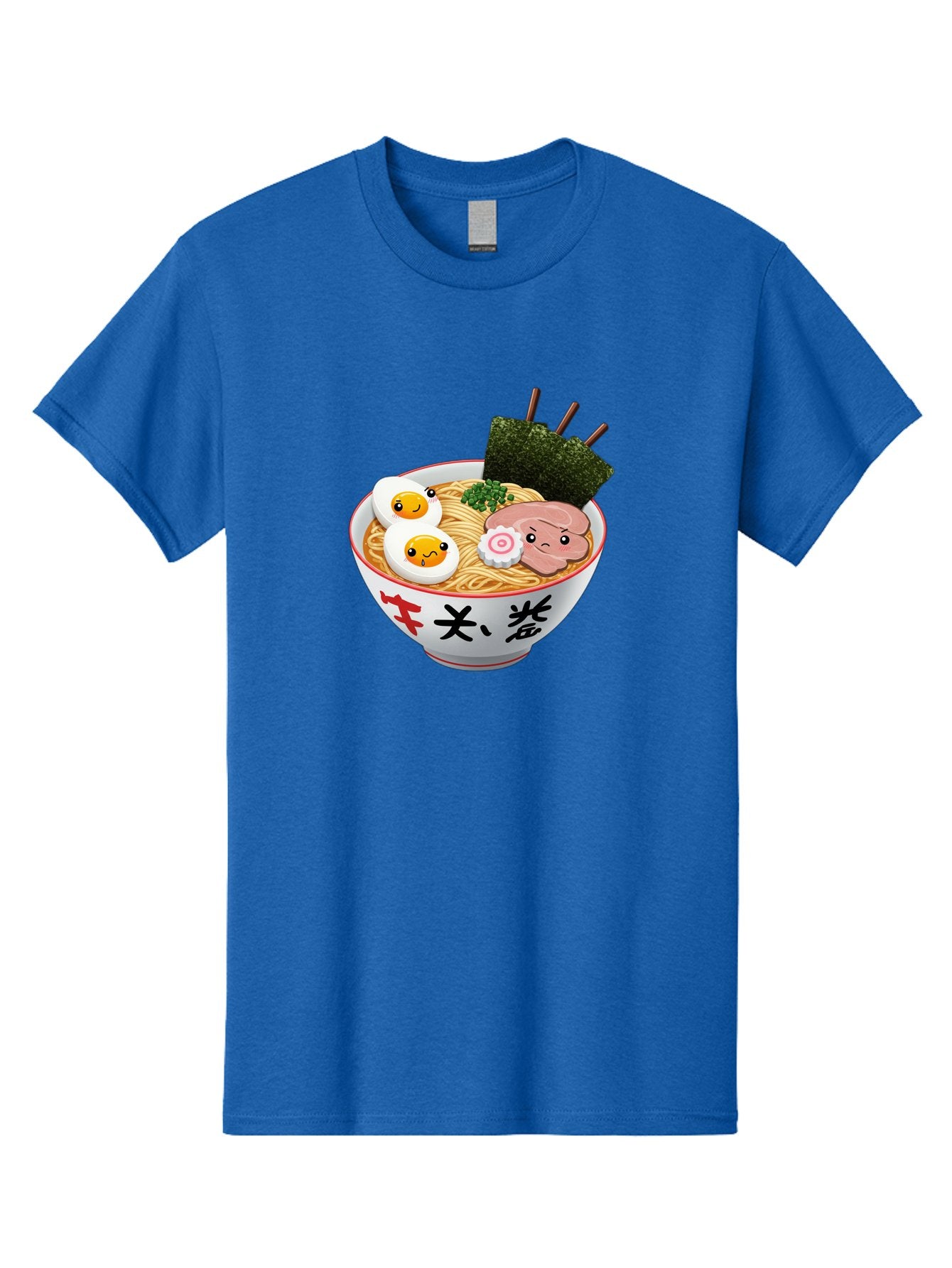 Ramen-7 Men'S Graphic Tee, 100% Cotton, Comfortable Casual Summer Wear, Machine Washable, Steaming Hot Ramen, Boiled Egg, Sliced Pork, Green Onions, Fish Cake, Seaweed, Asian Cuisine, Noodle Soup, Savory Flavors, Japanese Food Bab287