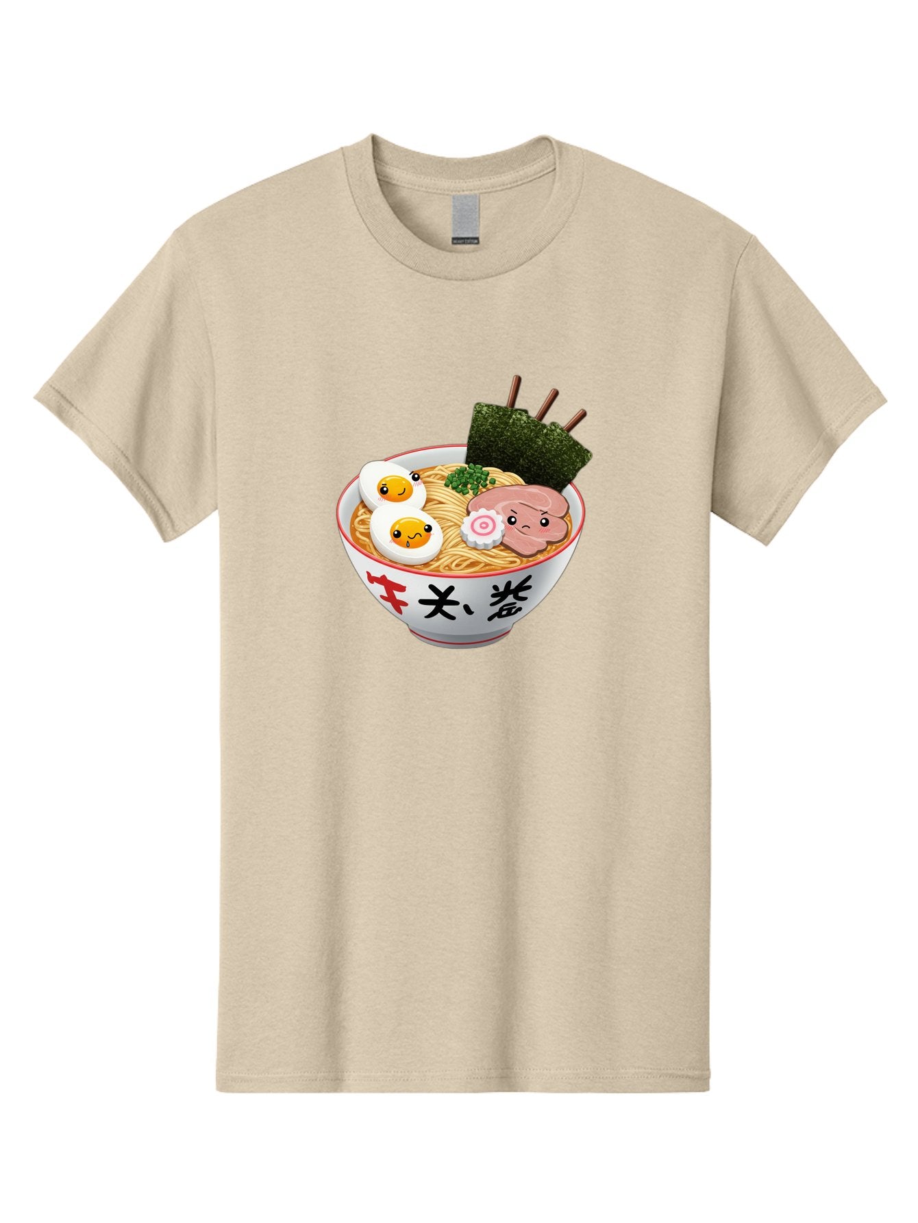 Ramen-7 Men'S Graphic Tee, 100% Cotton, Comfortable Casual Summer Wear, Machine Washable, Steaming Hot Ramen, Boiled Egg, Sliced Pork, Green Onions, Fish Cake, Seaweed, Asian Cuisine, Noodle Soup, Savory Flavors, Japanese Food Bab287 9