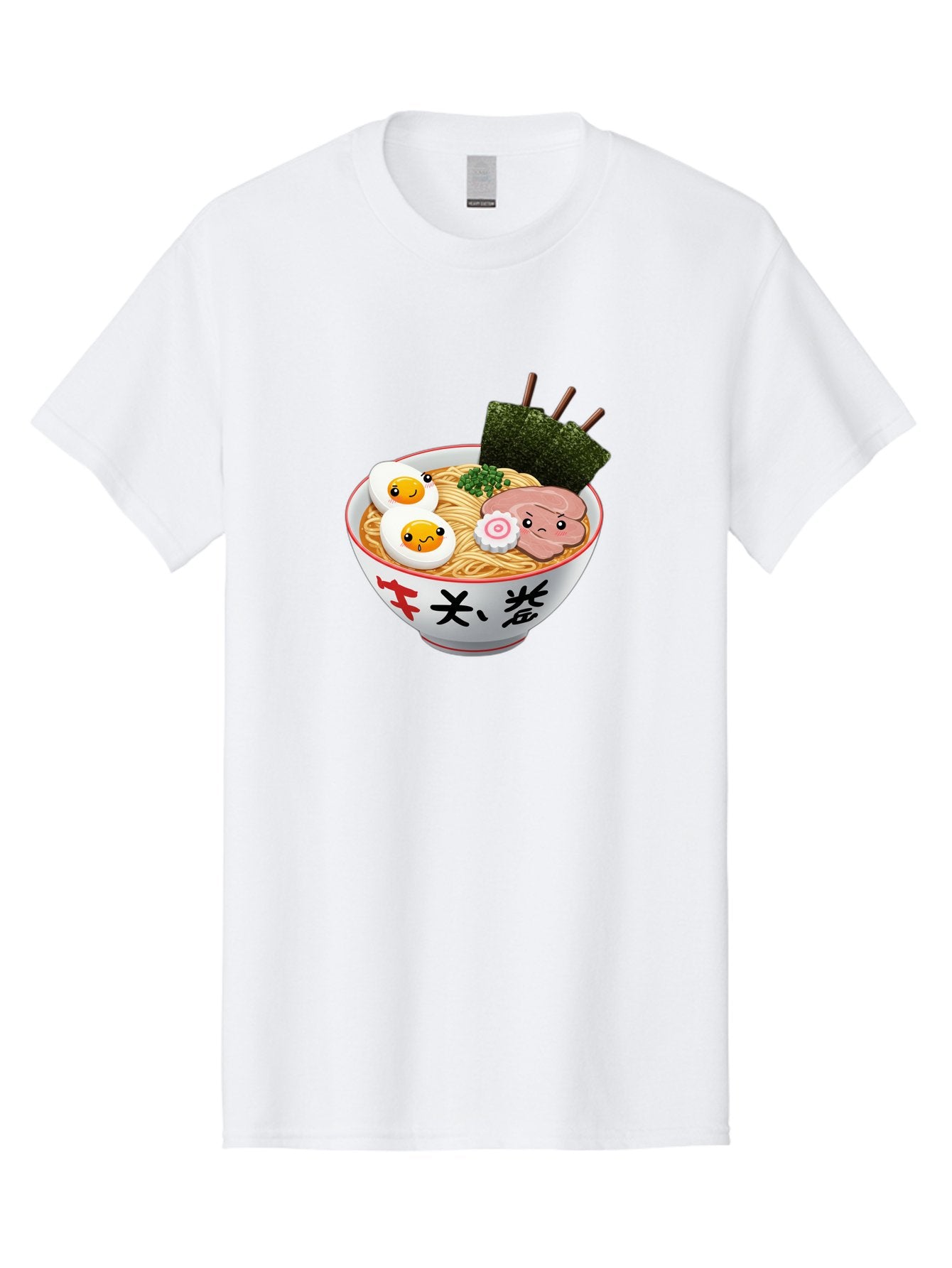 Ramen-7 Men'S Graphic Tee, 100% Cotton, Comfortable Casual Summer Wear, Machine Washable, Steaming Hot Ramen, Boiled Egg, Sliced Pork, Green Onions, Fish Cake, Seaweed, Asian Cuisine, Noodle Soup, Savory Flavors, Japanese Food Bab287 3