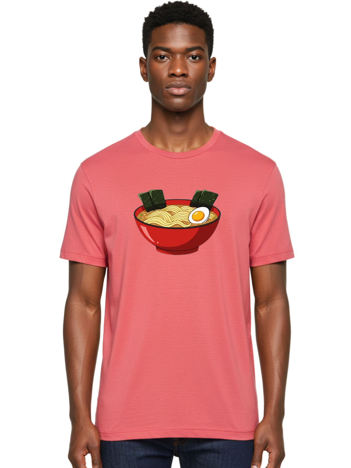 Ramen-9 Men'S Graphic Tee, 100% Cotton, Comfortable Casual Summer Wear, Machine Washable, Steaming Bowl Of Ramen, Savory Broth, Springy Noodles, Boiled Egg, Seaweed Strips, Japanese Cuisine, Comfort Food, Noodle Soup Bab289 16