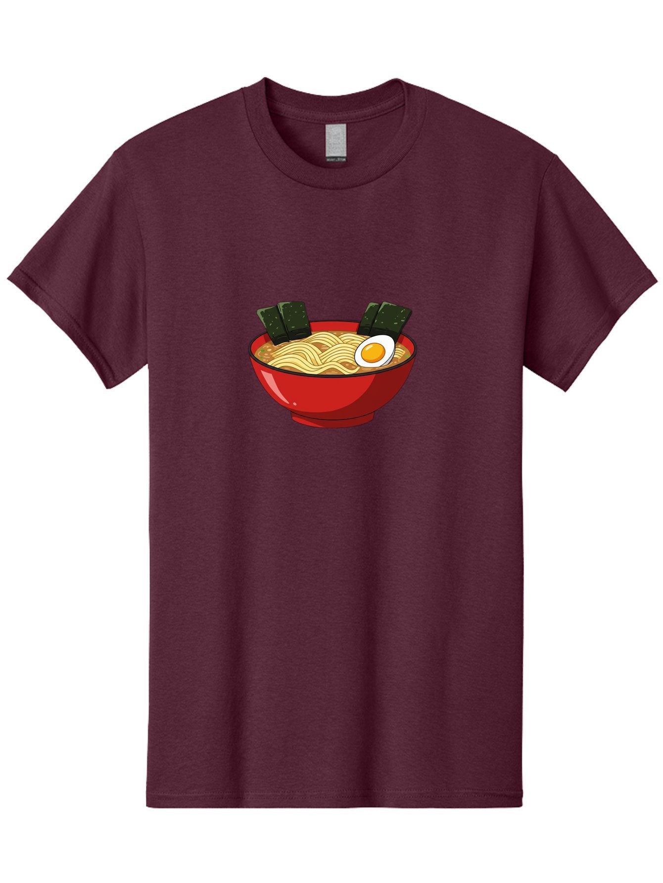 Ramen-9 Men'S Graphic Tee, 100% Cotton, Comfortable Casual Summer Wear, Machine Washable, Steaming Bowl Of Ramen, Savory Broth, Springy Noodles, Boiled Egg, Seaweed Strips, Japanese Cuisine, Comfort Food, Noodle Soup Bab289