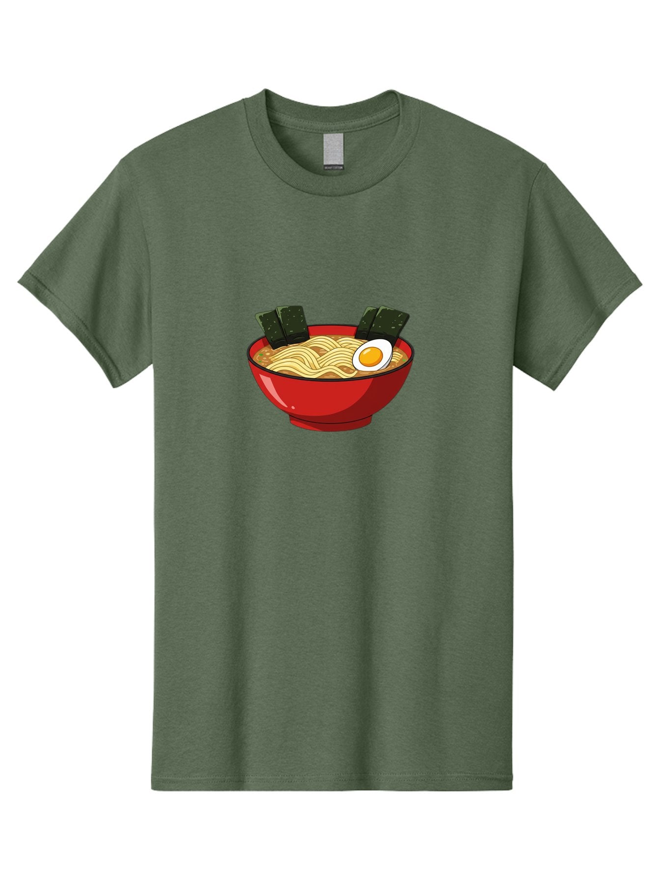 Ramen-9 Men'S Graphic Tee, 100% Cotton, Comfortable Casual Summer Wear, Machine Washable, Steaming Bowl Of Ramen, Savory Broth, Springy Noodles, Boiled Egg, Seaweed Strips, Japanese Cuisine, Comfort Food, Noodle Soup Bab289 3