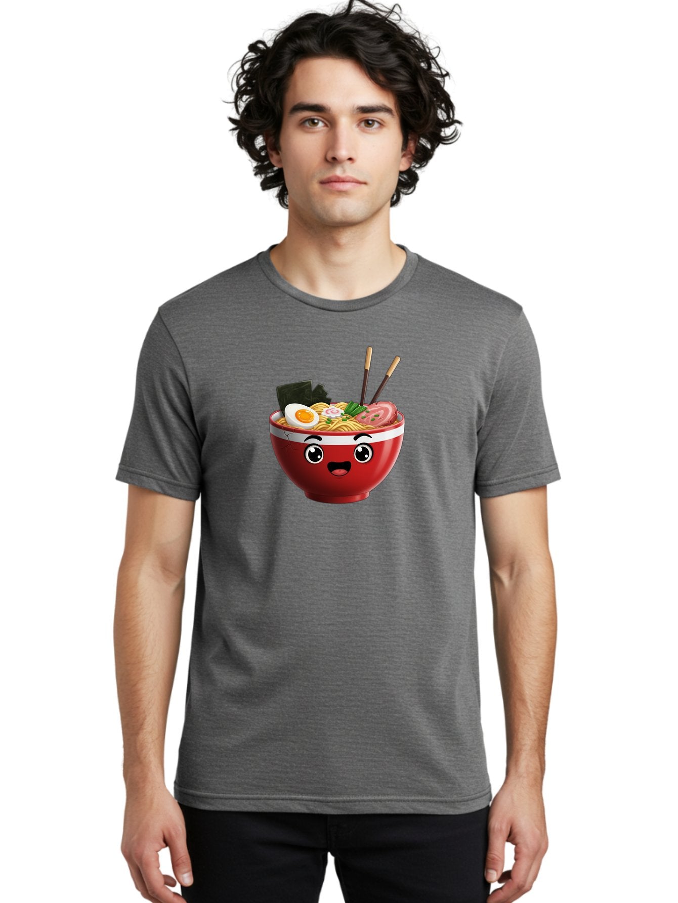 Ramen-Bowl-1 Men'S Graphic Tee, 100% Cotton, Comfortable Casual Summer Wear, Machine Washable, Cartoon Ramen, Steaming Hot Noodles, Sliced Pork, Boiled Egg, Seaweed, Chopsticks, Kawaii Food, Japanese Cuisine, Animated Meal, Fun Illustration, Bab291 27