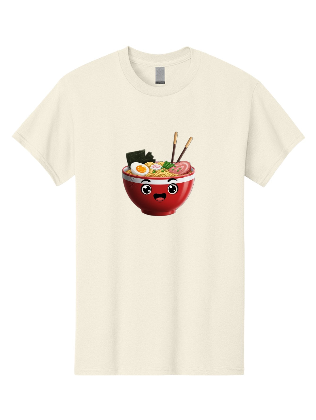 Ramen-Bowl-1 Men'S Graphic Tee, 100% Cotton, Comfortable Casual Summer Wear, Machine Washable, Cartoon Ramen, Steaming Hot Noodles, Sliced Pork, Boiled Egg, Seaweed, Chopsticks, Kawaii Food, Japanese Cuisine, Animated Meal, Fun Illustration, Bab291 7