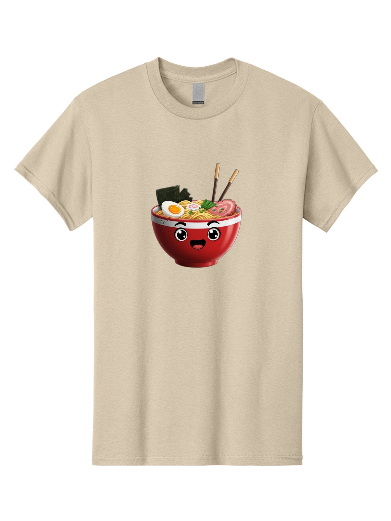 Ramen-Bowl-1 Men'S Graphic Tee, 100% Cotton, Comfortable Casual Summer Wear, Machine Washable, Cartoon Ramen, Steaming Hot Noodles, Sliced Pork, Boiled Egg, Seaweed, Chopsticks, Kawaii Food, Japanese Cuisine, Animated Meal, Fun Illustration, Bab291 6