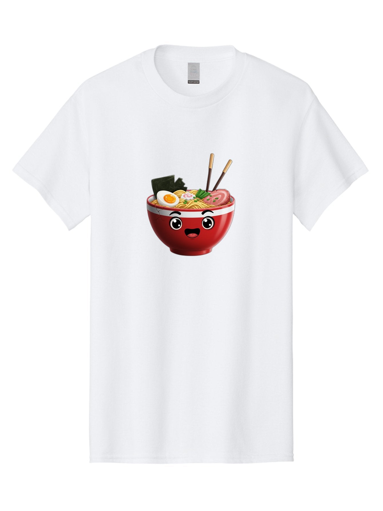 Ramen-Bowl-1 Men'S Graphic Tee, 100% Cotton, Comfortable Casual Summer Wear, Machine Washable, Cartoon Ramen, Steaming Hot Noodles, Sliced Pork, Boiled Egg, Seaweed, Chopsticks, Kawaii Food, Japanese Cuisine, Animated Meal, Fun Illustration, Bab291 13