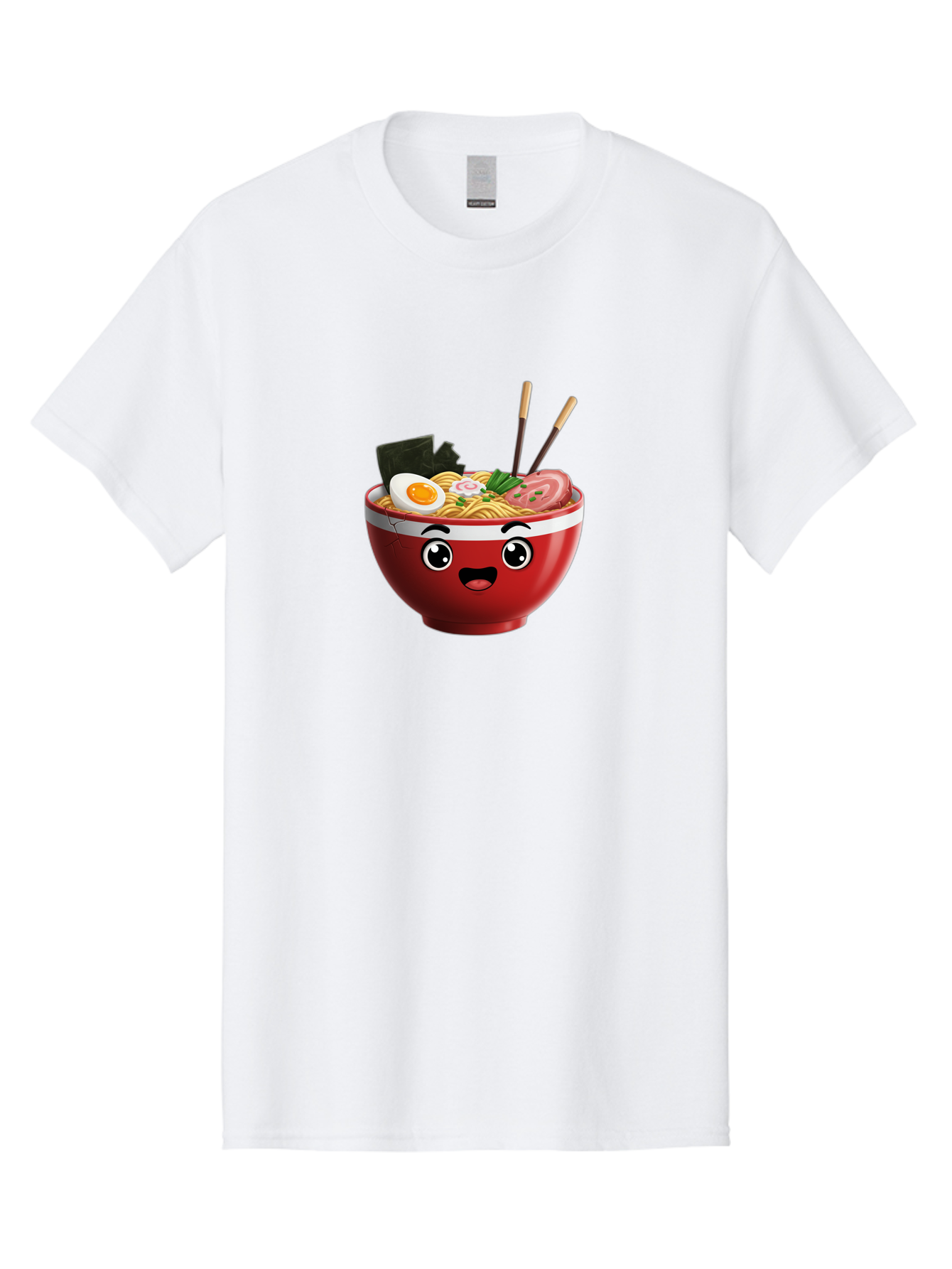Ramen-Bowl-1 Men'S Graphic Tee, 100% Cotton, Comfortable Casual Summer Wear, Machine Washable, Cartoon Ramen, Steaming Hot Noodles, Sliced Pork, Boiled Egg, Seaweed, Chopsticks, Kawaii Food, Japanese Cuisine, Animated Meal, Fun Illustration, Bab291 29