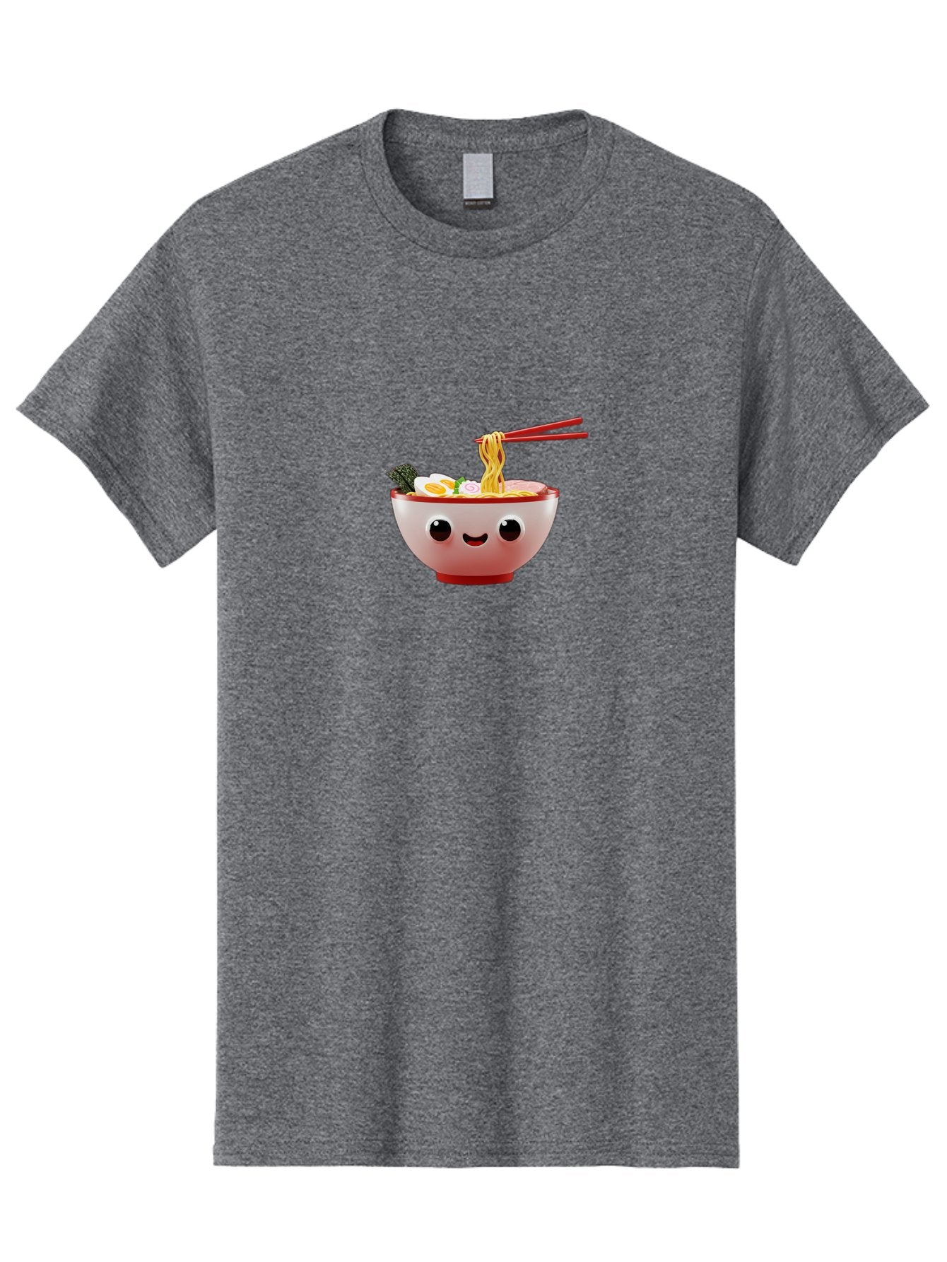 Ramen-Bowl-2 Men'S Graphic Tee, 100% Cotton, Comfortable Casual Summer Wear, Machine Washable, Delicious Ramen, Steaming Hot Noodles, Sliced Egg, Savory Broth, Food Art, Kawaii Culture, Cute Character, Japanese Cuisine, Tasty Meal, Bab292 4