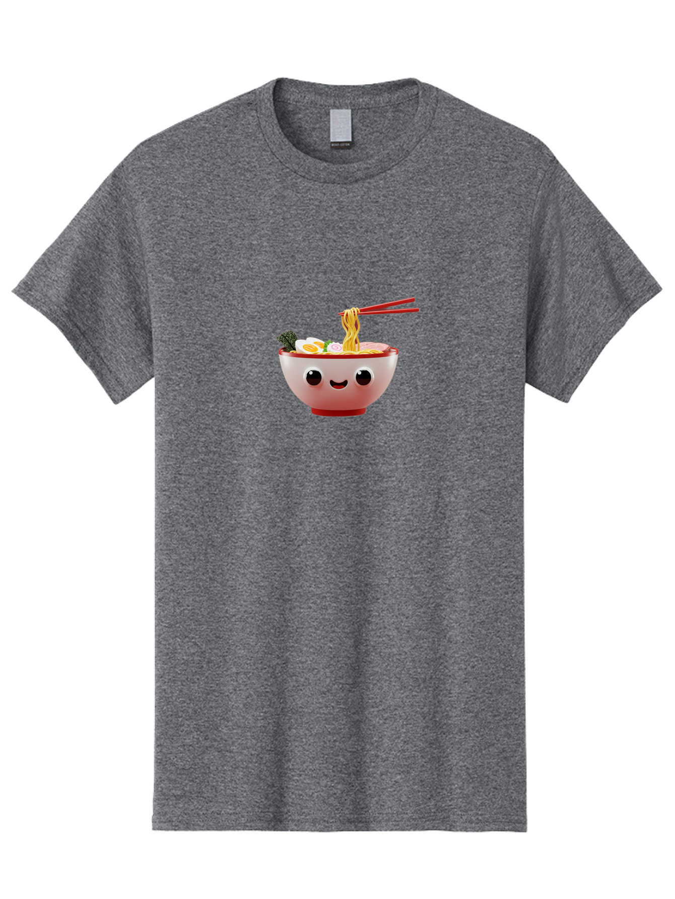 Ramen-Bowl-2 Men'S Graphic Tee, 100% Cotton, Comfortable Casual Summer Wear, Machine Washable, Delicious Ramen, Steaming Hot Noodles, Sliced Egg, Savory Broth, Food Art, Kawaii Culture, Cute Character, Japanese Cuisine, Tasty Meal, Bab292 23