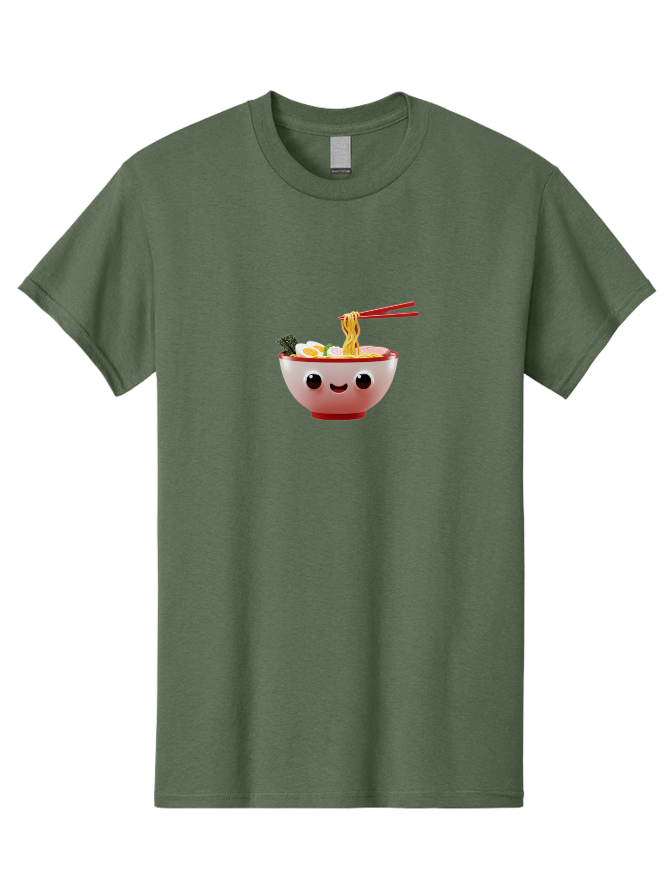 Ramen-Bowl-2 Men'S Graphic Tee, 100% Cotton, Comfortable Casual Summer Wear, Machine Washable, Delicious Ramen, Steaming Hot Noodles, Sliced Egg, Savory Broth, Food Art, Kawaii Culture, Cute Character, Japanese Cuisine, Tasty Meal, Bab292 5