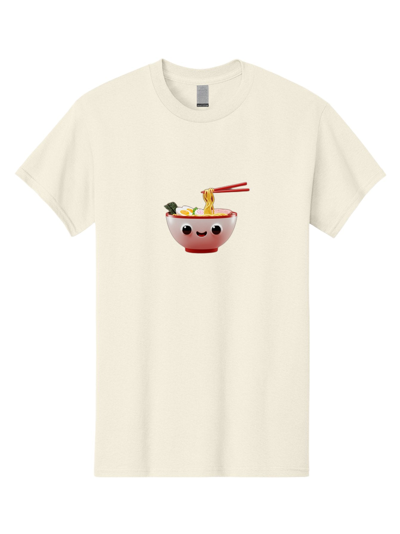 Ramen-Bowl-2 Men'S Graphic Tee, 100% Cotton, Comfortable Casual Summer Wear, Machine Washable, Delicious Ramen, Steaming Hot Noodles, Sliced Egg, Savory Broth, Food Art, Kawaii Culture, Cute Character, Japanese Cuisine, Tasty Meal, Bab292 7