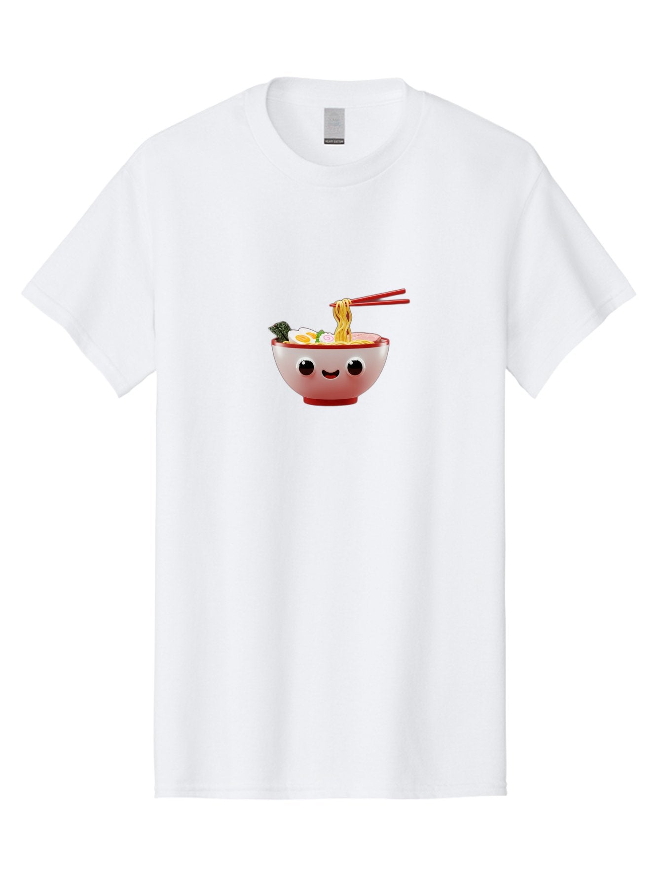 Ramen-Bowl-2 Men'S Graphic Tee, 100% Cotton, Comfortable Casual Summer Wear, Machine Washable, Delicious Ramen, Steaming Hot Noodles, Sliced Egg, Savory Broth, Food Art, Kawaii Culture, Cute Character, Japanese Cuisine, Tasty Meal, Bab292 14