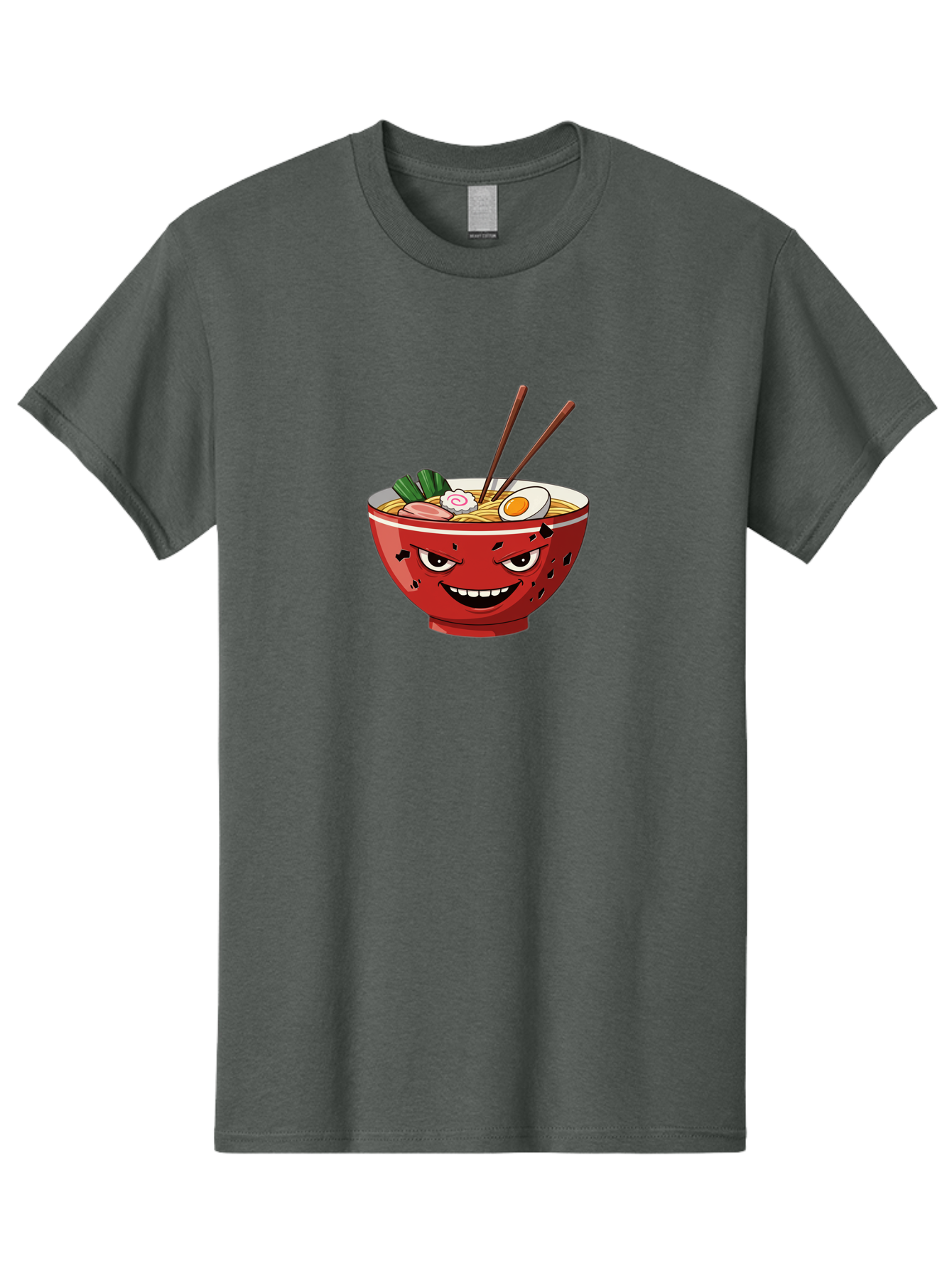 Ramen-Bowl-4 Men'S Graphic Tee, 100% Cotton, Comfortable Casual Summer Wear, Machine Washable, Ramen Bowl, Noodle Soup, Angry Face, Chopsticks, Boiled Egg, Sliced Pork, Green Onions, Cartoon Style, Kawaii, Japanese Cuisine, Comic Character Bab294 19