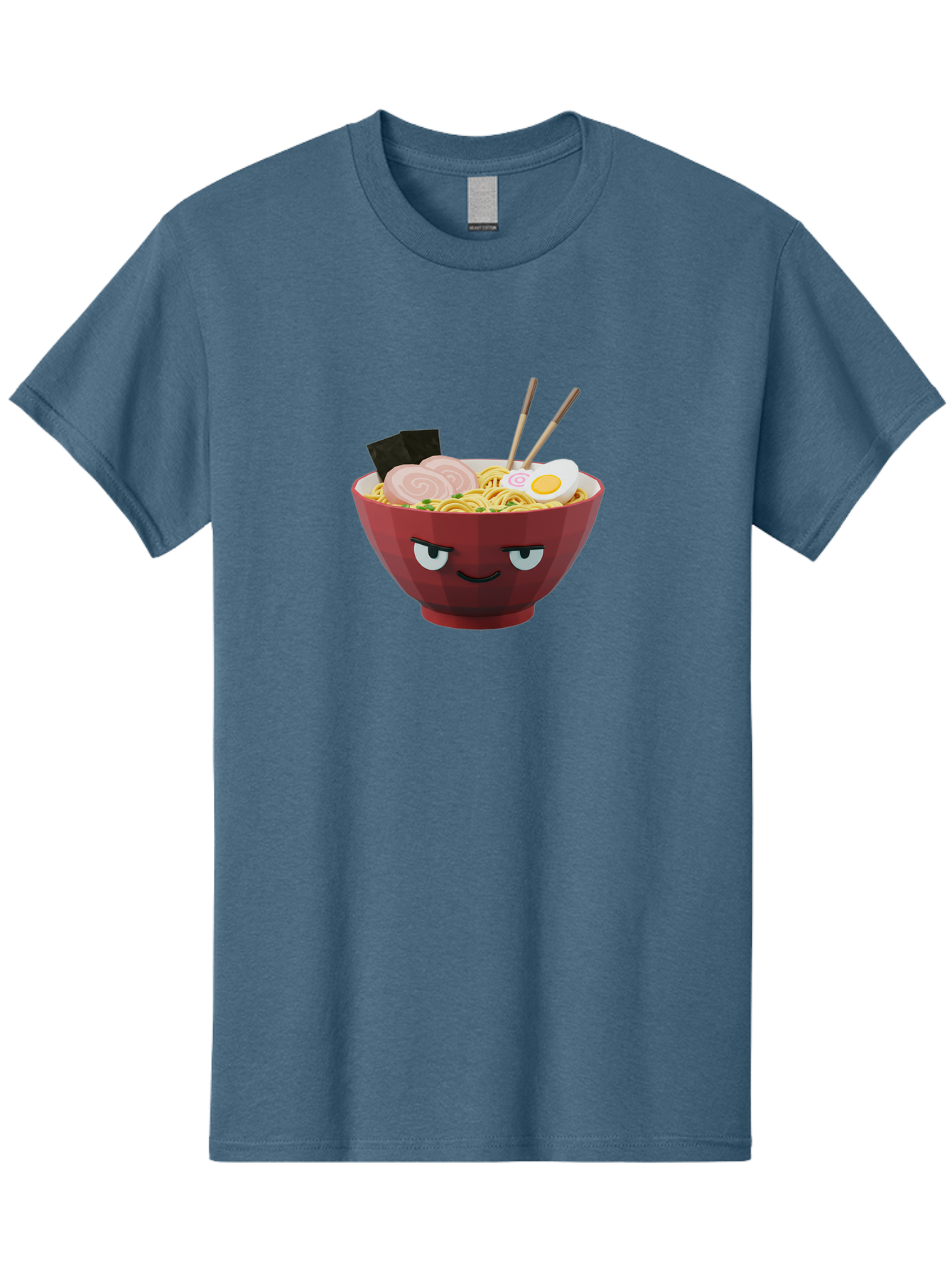 Ramen-Bowl-5 Men'S Graphic Tee, 100% Cotton, Comfortable Casual Summer Wear, Machine Washable, Cartoon Ramen Bowl, Angry Face, Ramen Noodles, Egg, Ham, Chopsticks, Japanese Food, Kawaii Style, Cartoon Character, Noodle Soup, Anime-Inspired Bab295 27