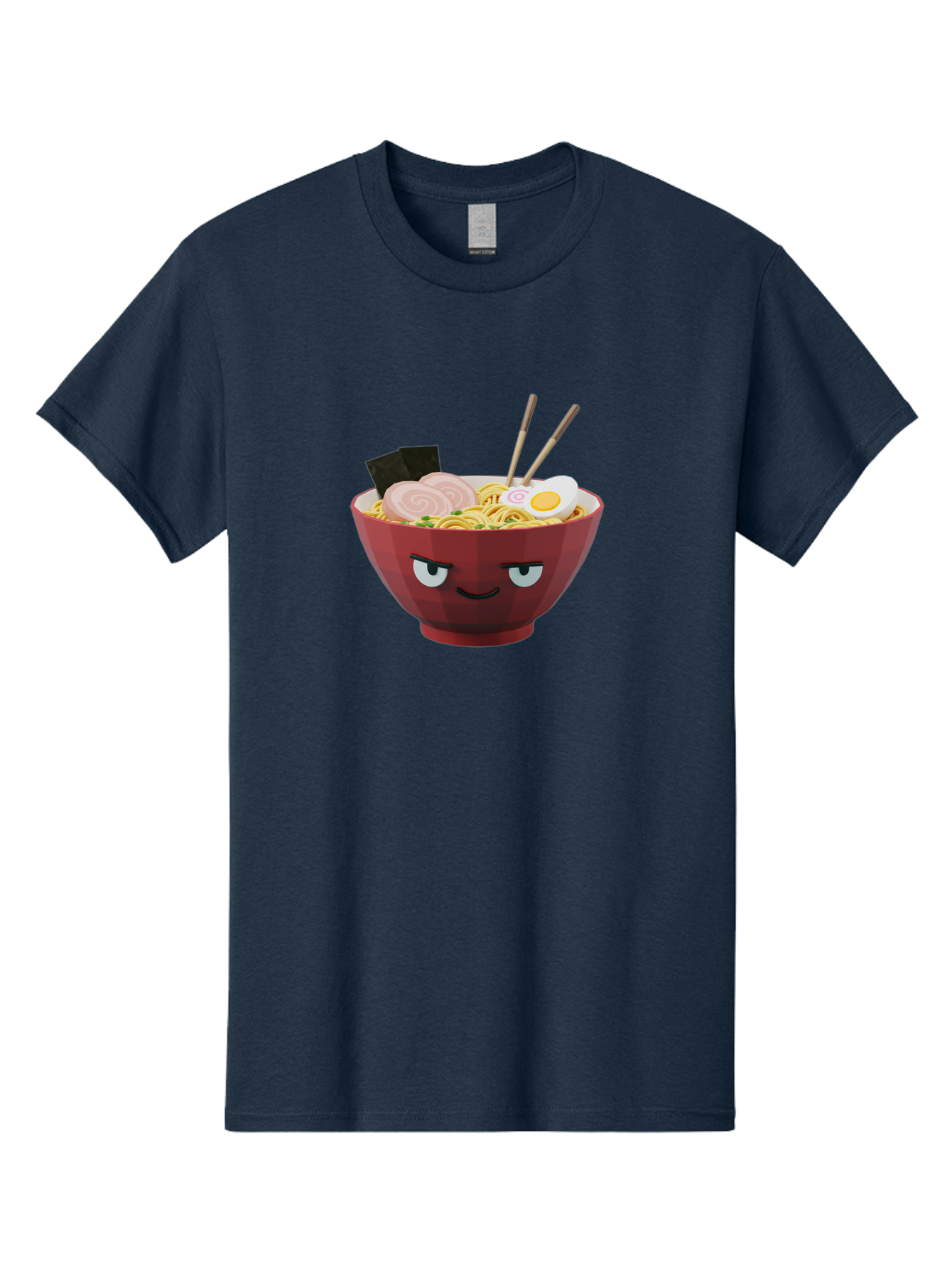 Ramen-Bowl-5 Men'S Graphic Tee, 100% Cotton, Comfortable Casual Summer Wear, Machine Washable, Cartoon Ramen Bowl, Angry Face, Ramen Noodles, Egg, Ham, Chopsticks, Japanese Food, Kawaii Style, Cartoon Character, Noodle Soup, Anime-Inspired Bab295 17